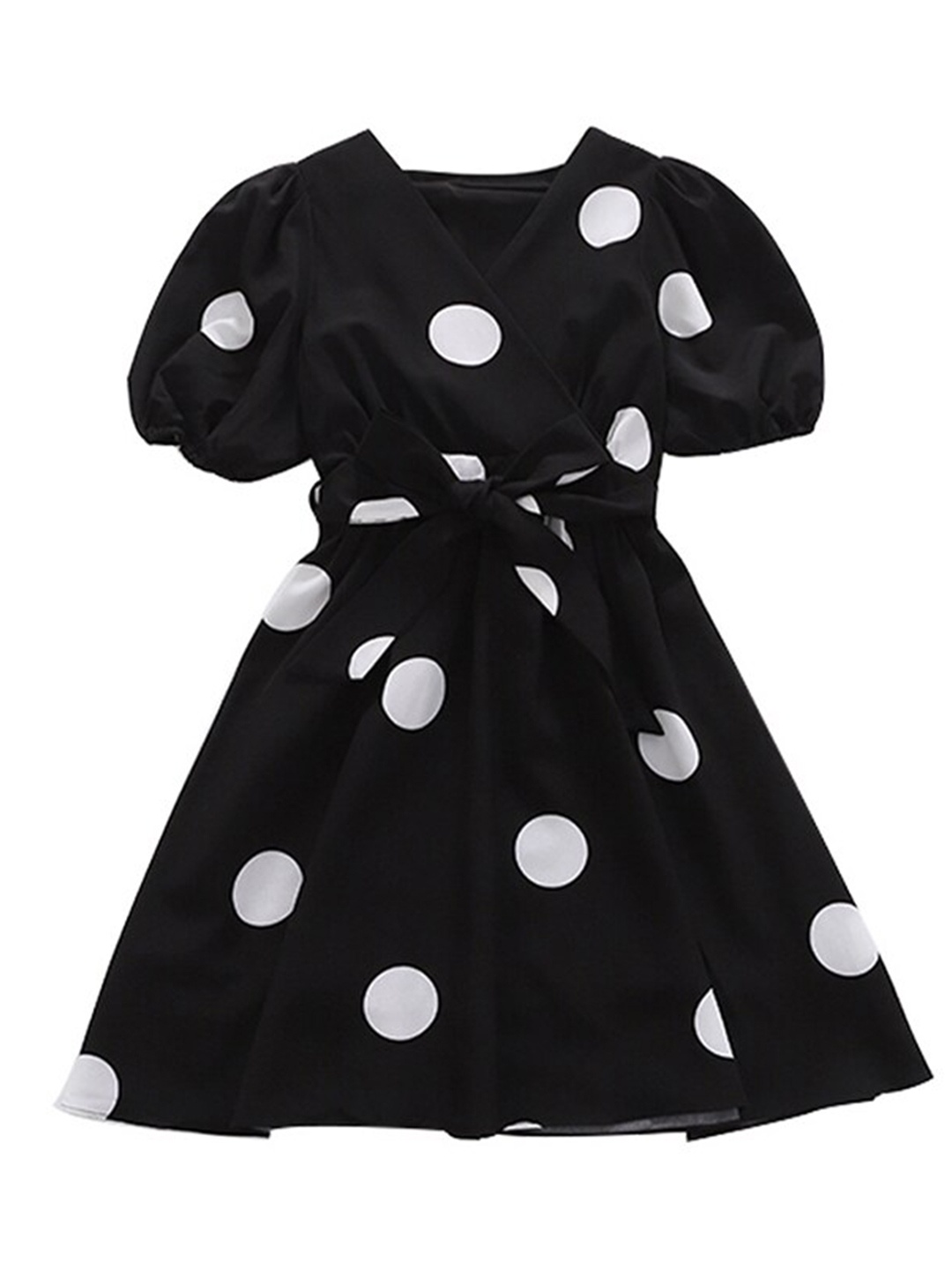 

StyleCast x Revolte Girls Black Polka Dot Print Fit & Flare Dress