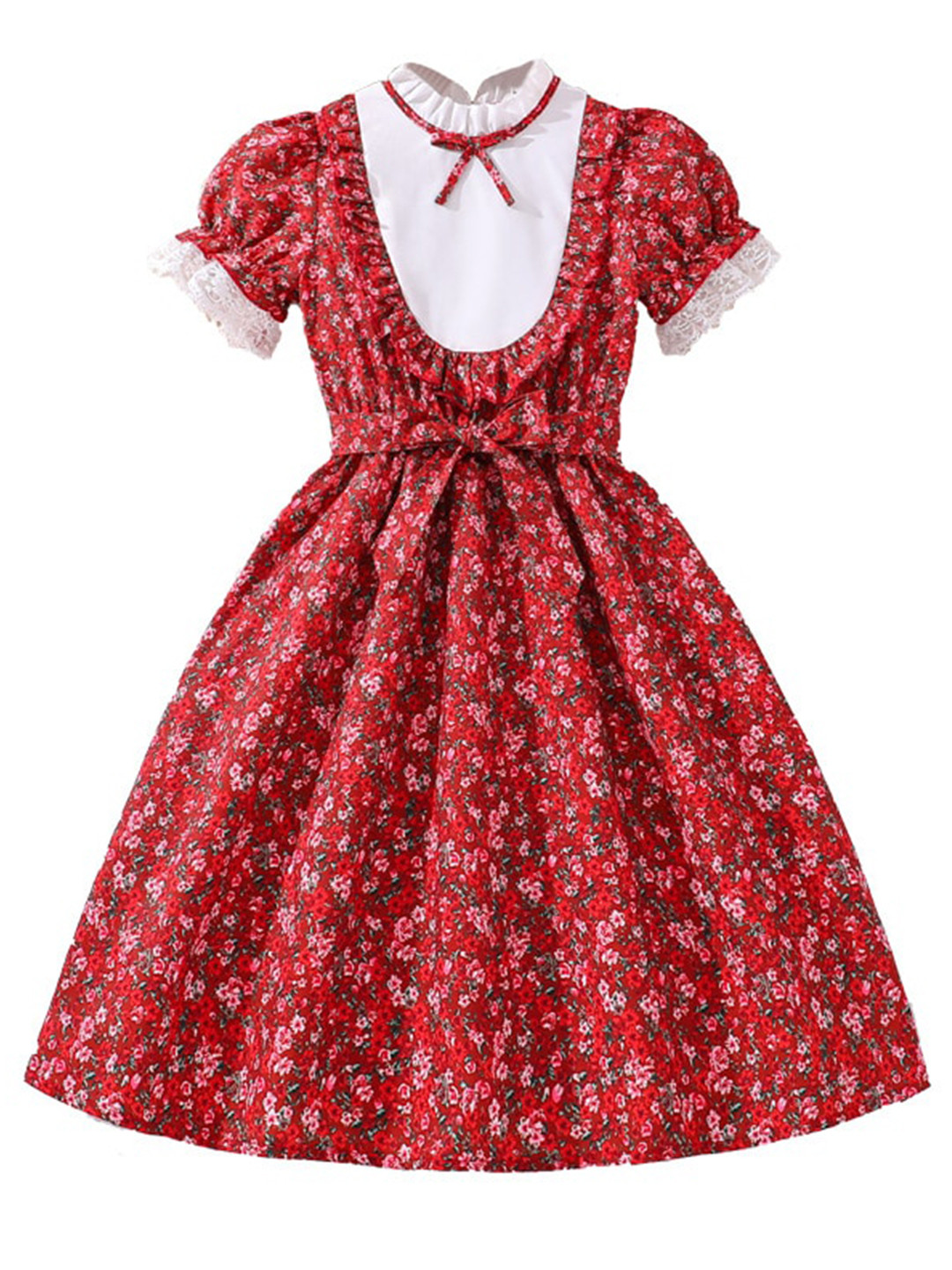 

StyleCast x Revolte Girls Red Floral Print Maxi Dress