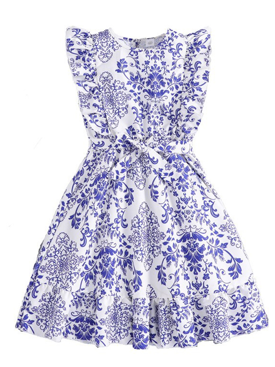 

StyleCast x Revolte Girls Blue & White Floral Printed Fit & Flare Dress