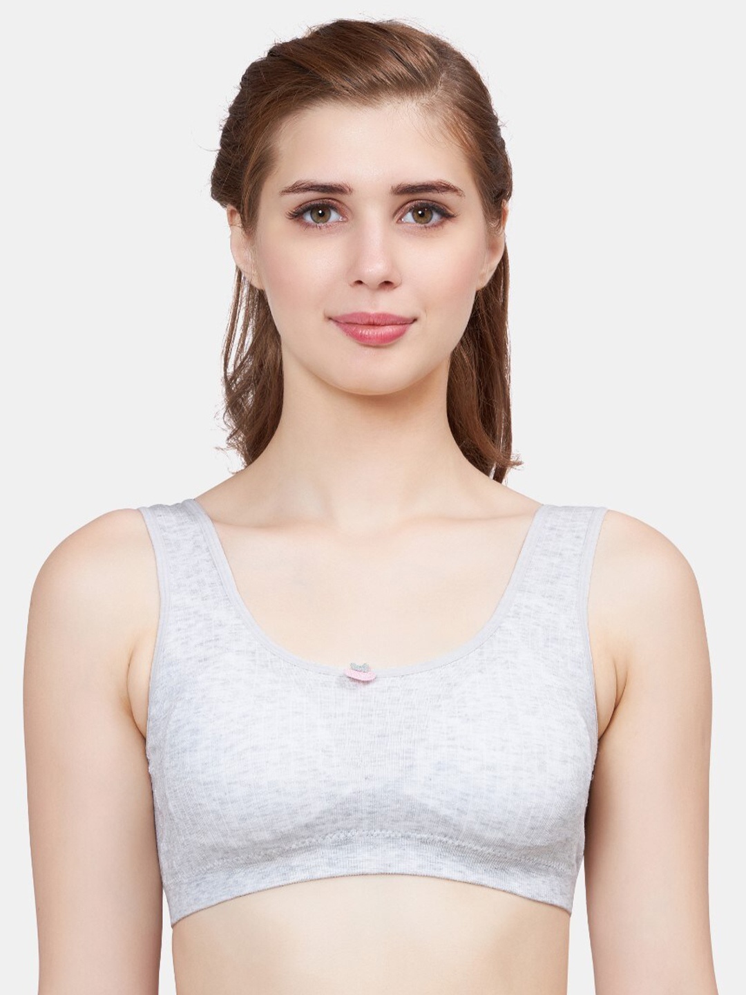 

PLUMBURY Full Coverage Lightly Padded Bra All Day Comfort, Grey