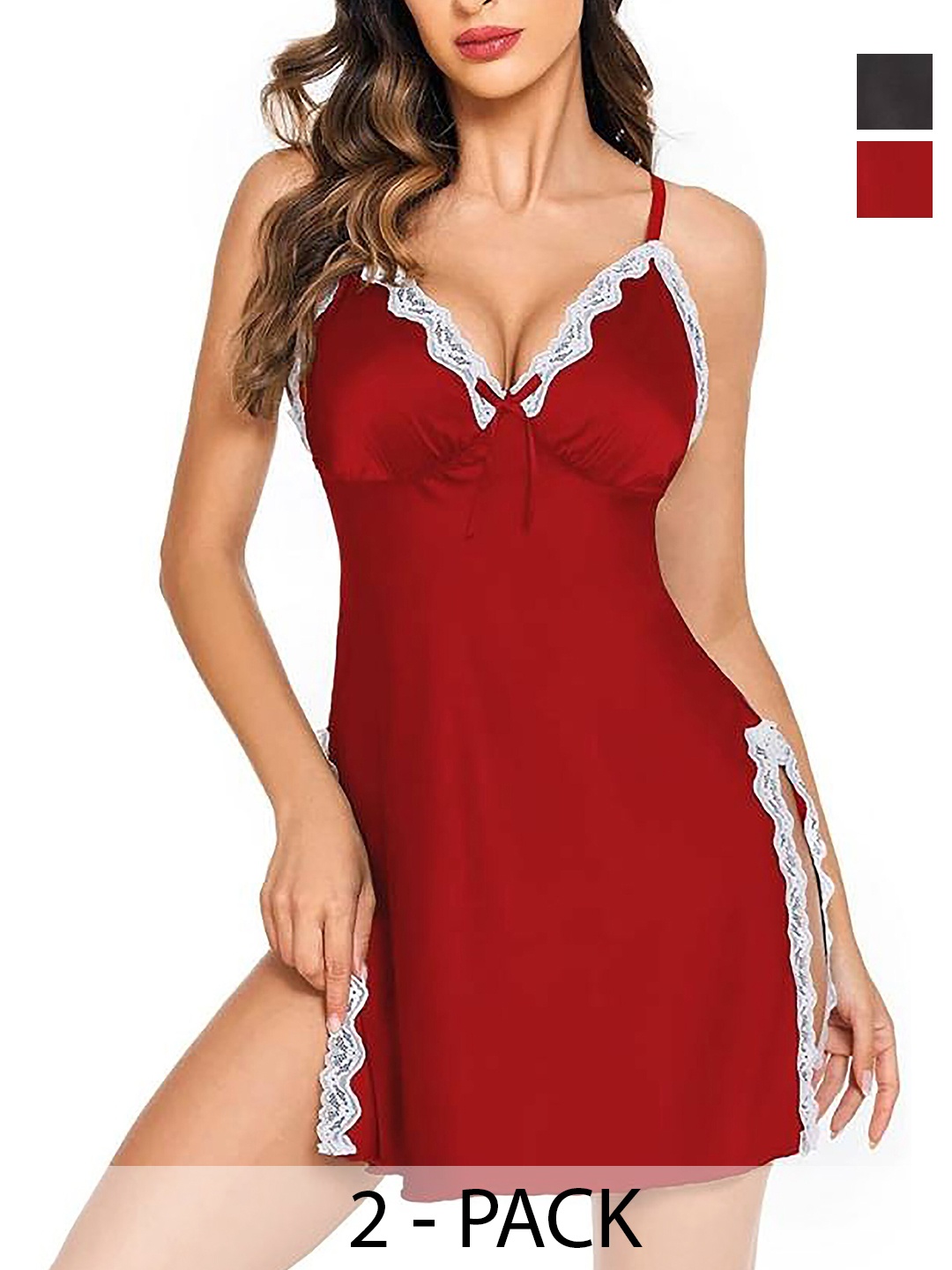 

PIBU Net Baby Doll, Maroon