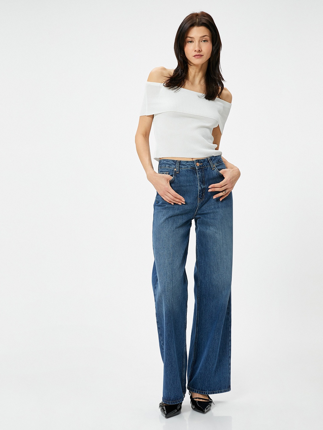 

Koton Off Shoulder Top, White