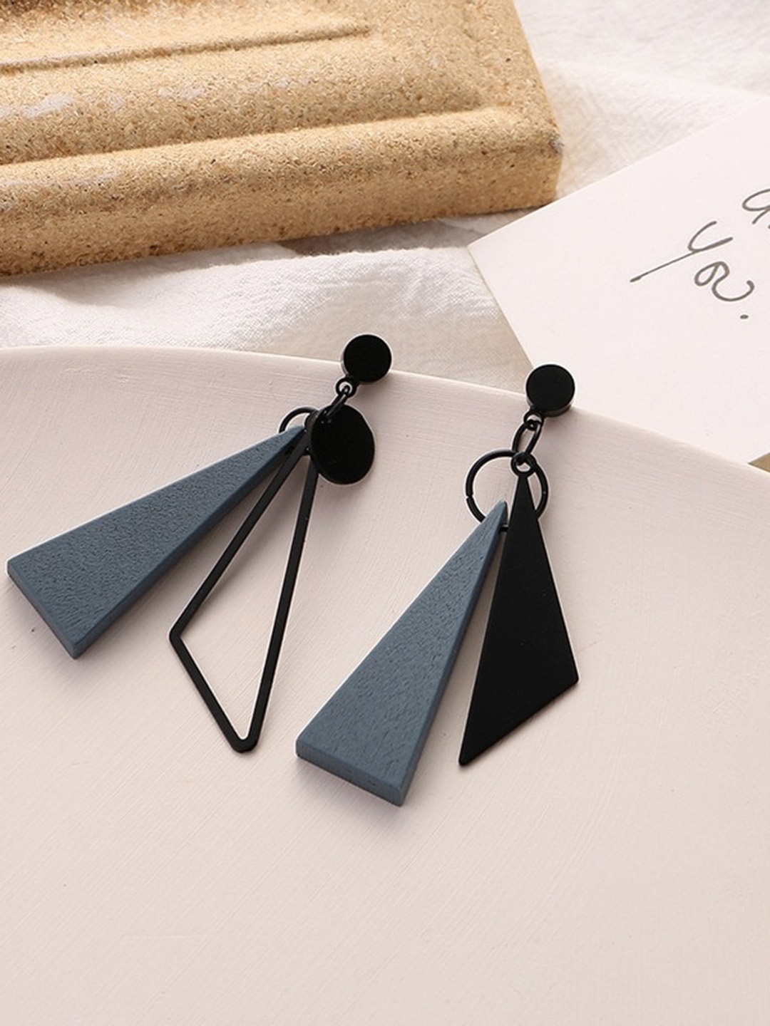 

MYKI Gold-Plated Contemporary Drop Earrings