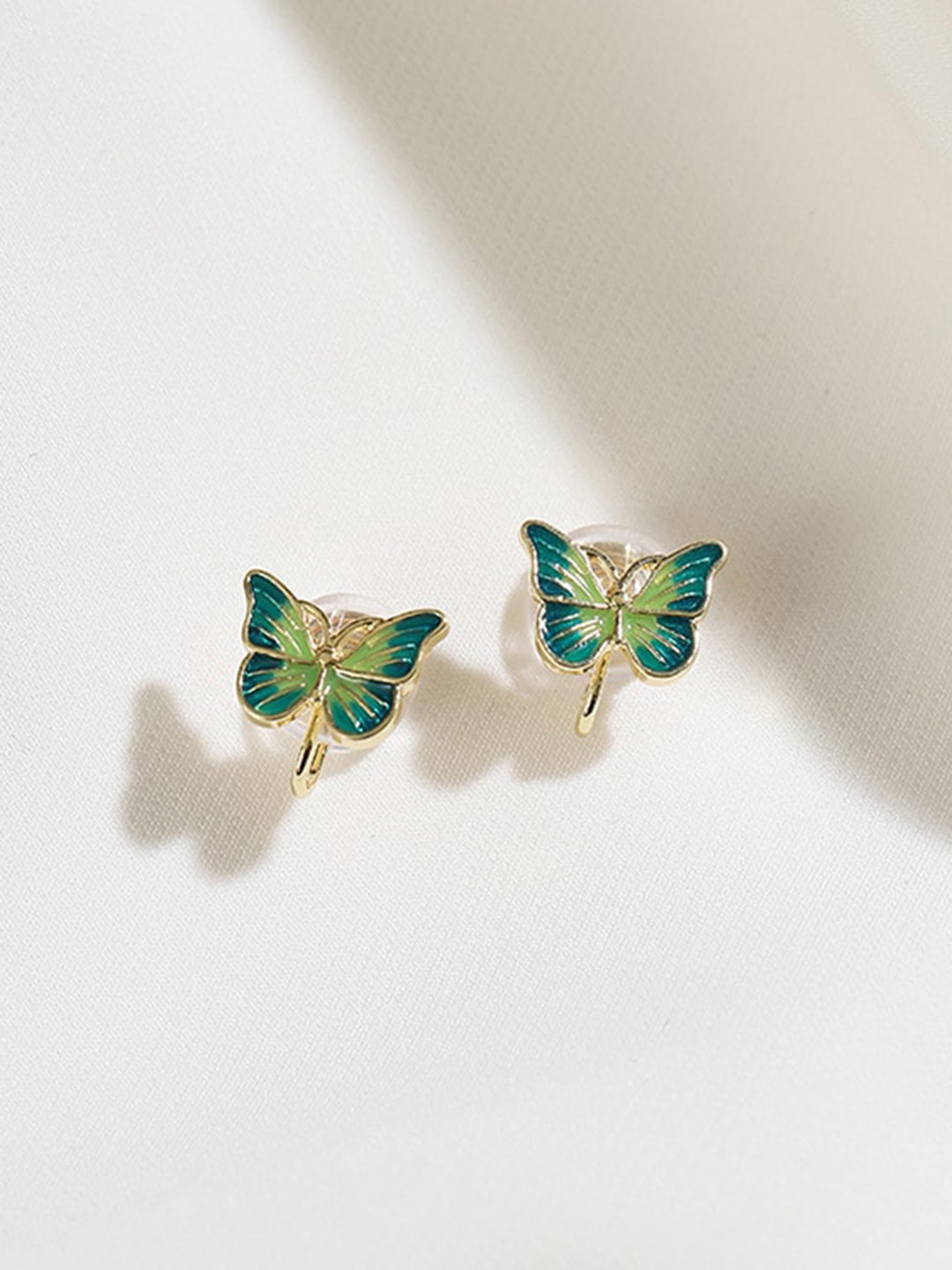 

MYKI Gold-Plated Contemporary Studs Earrings, Green