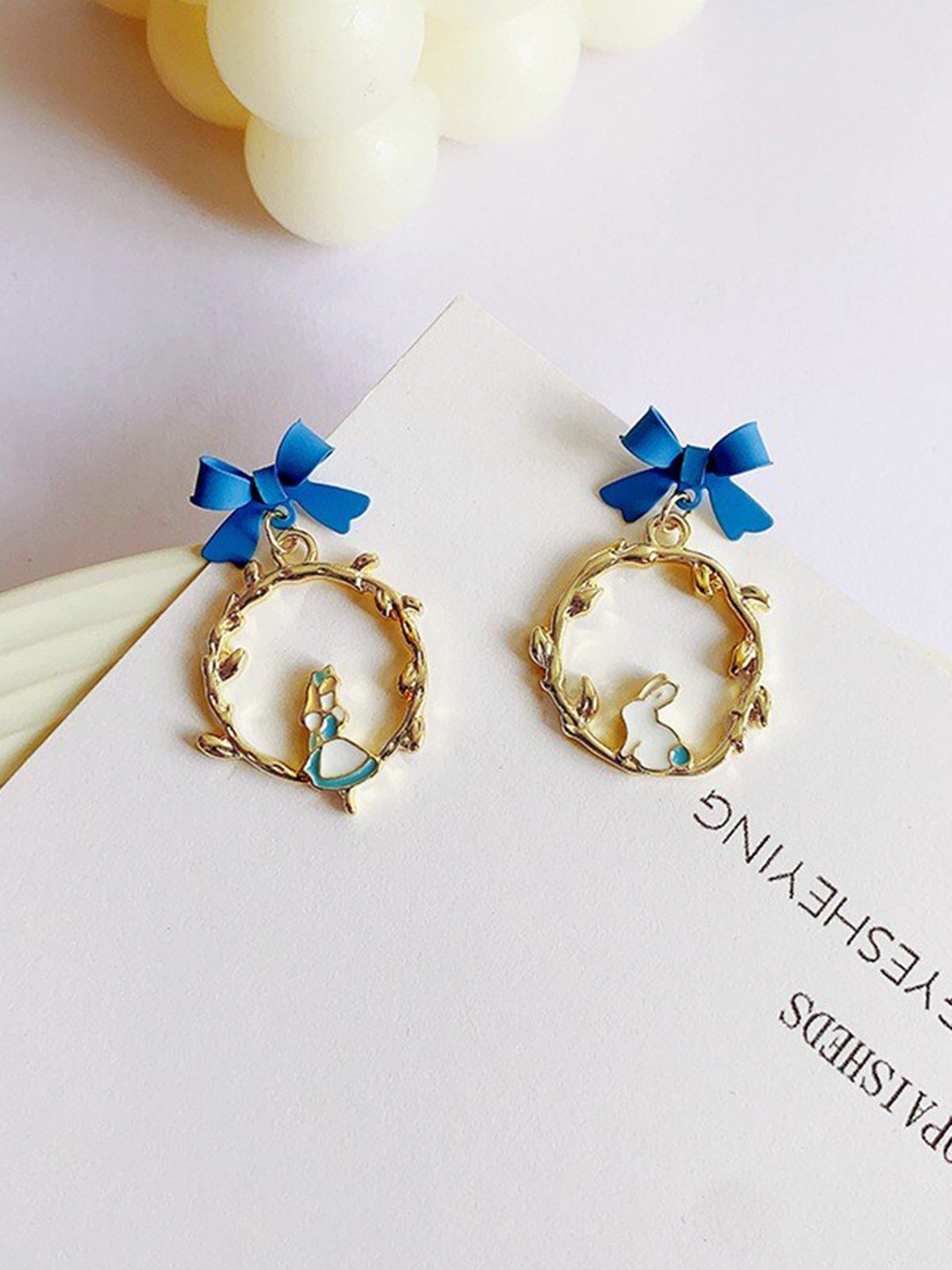 

MYKI Gold-Plated Contemporary Drop Earrings