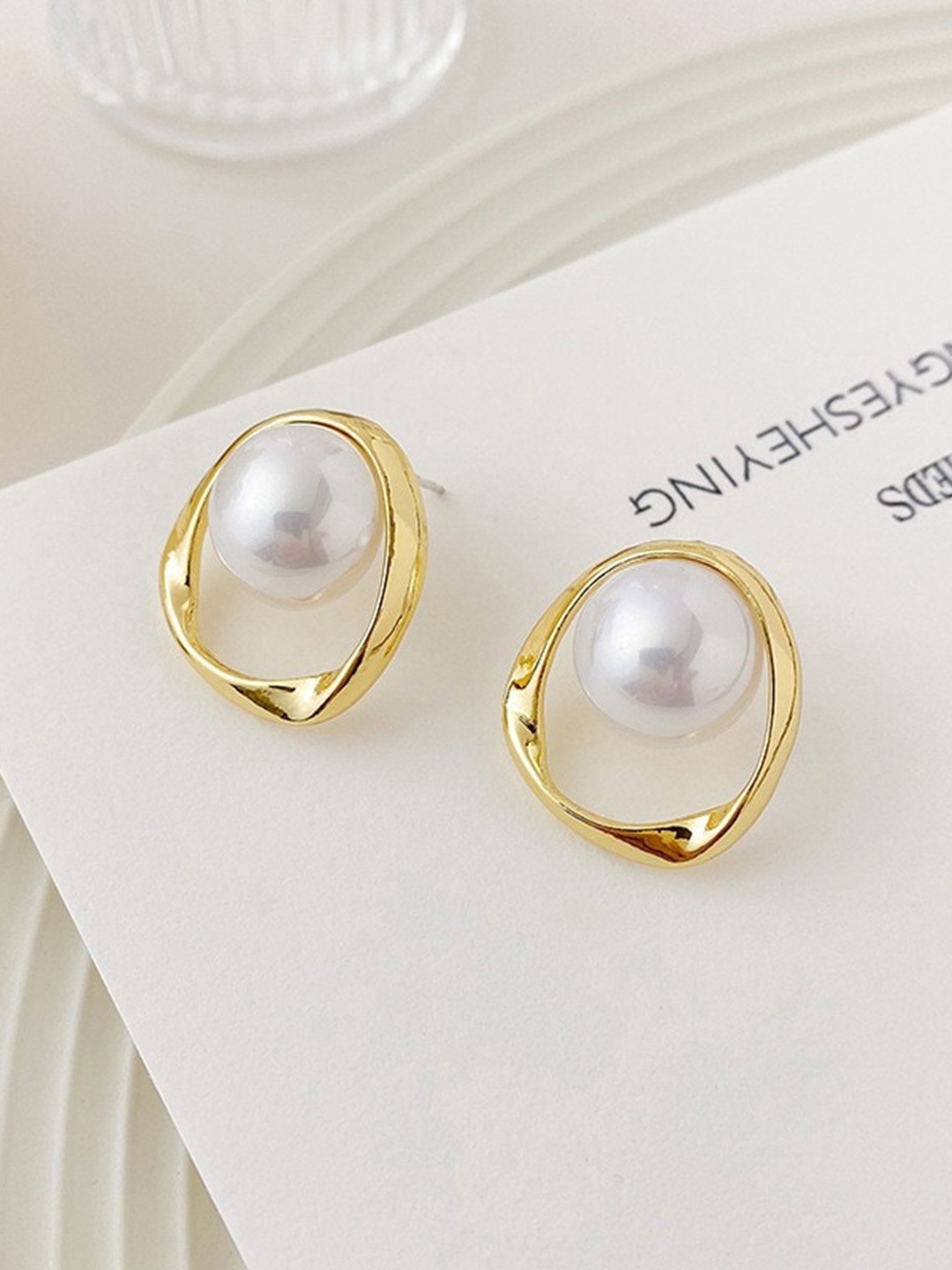 

MYKI Gold-Plated Contemporary Studs Earrings