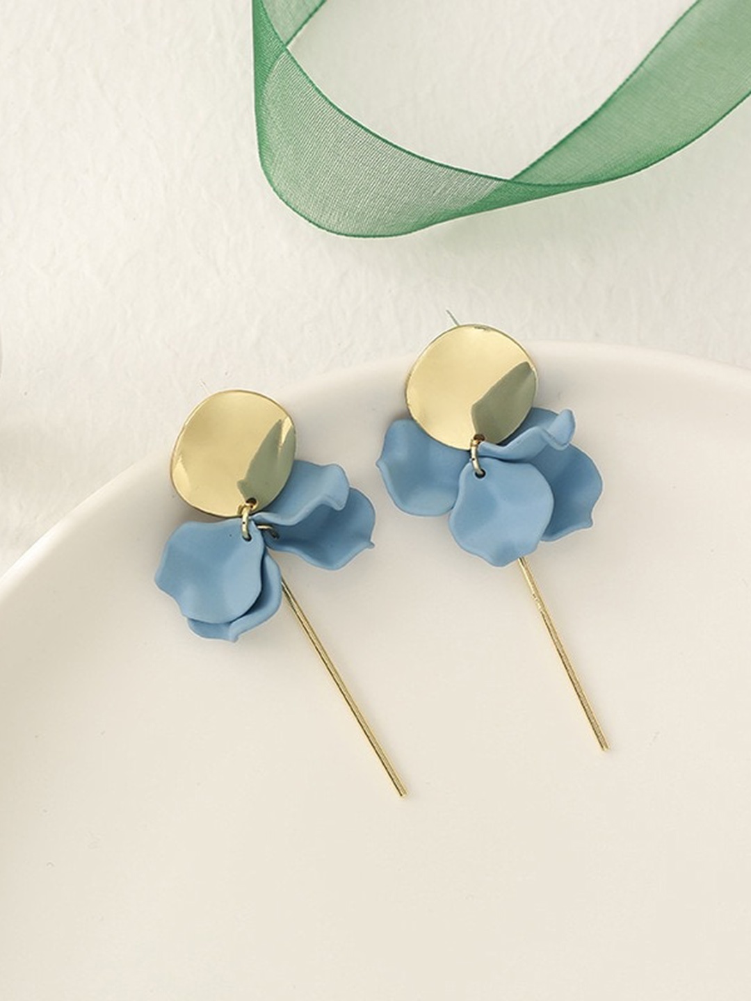 

MYKI Gold-Plated Contemporary Studs Earrings, Blue