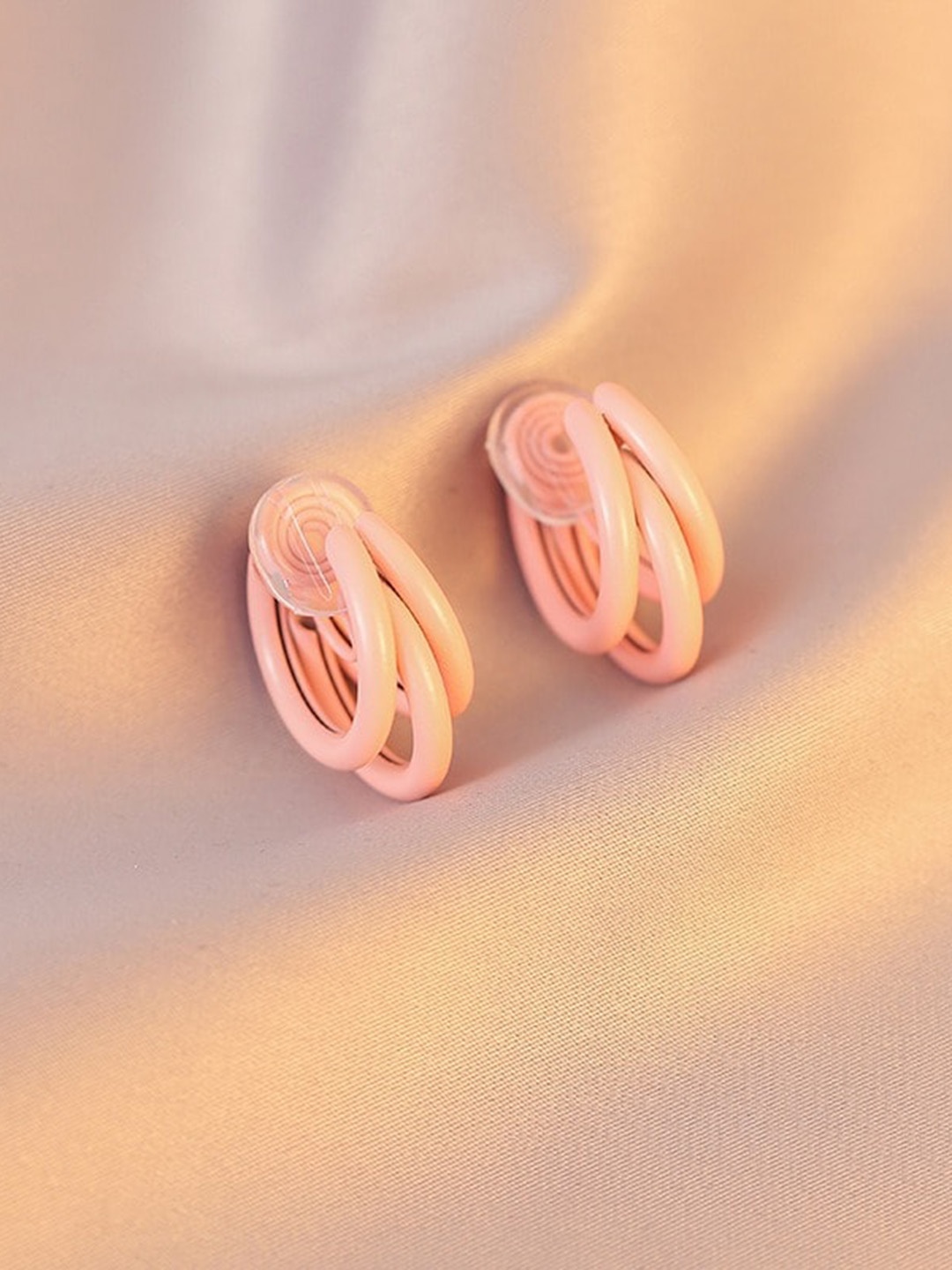 

MYKI Gold-Plated Contemporary Studs Earrings, Pink