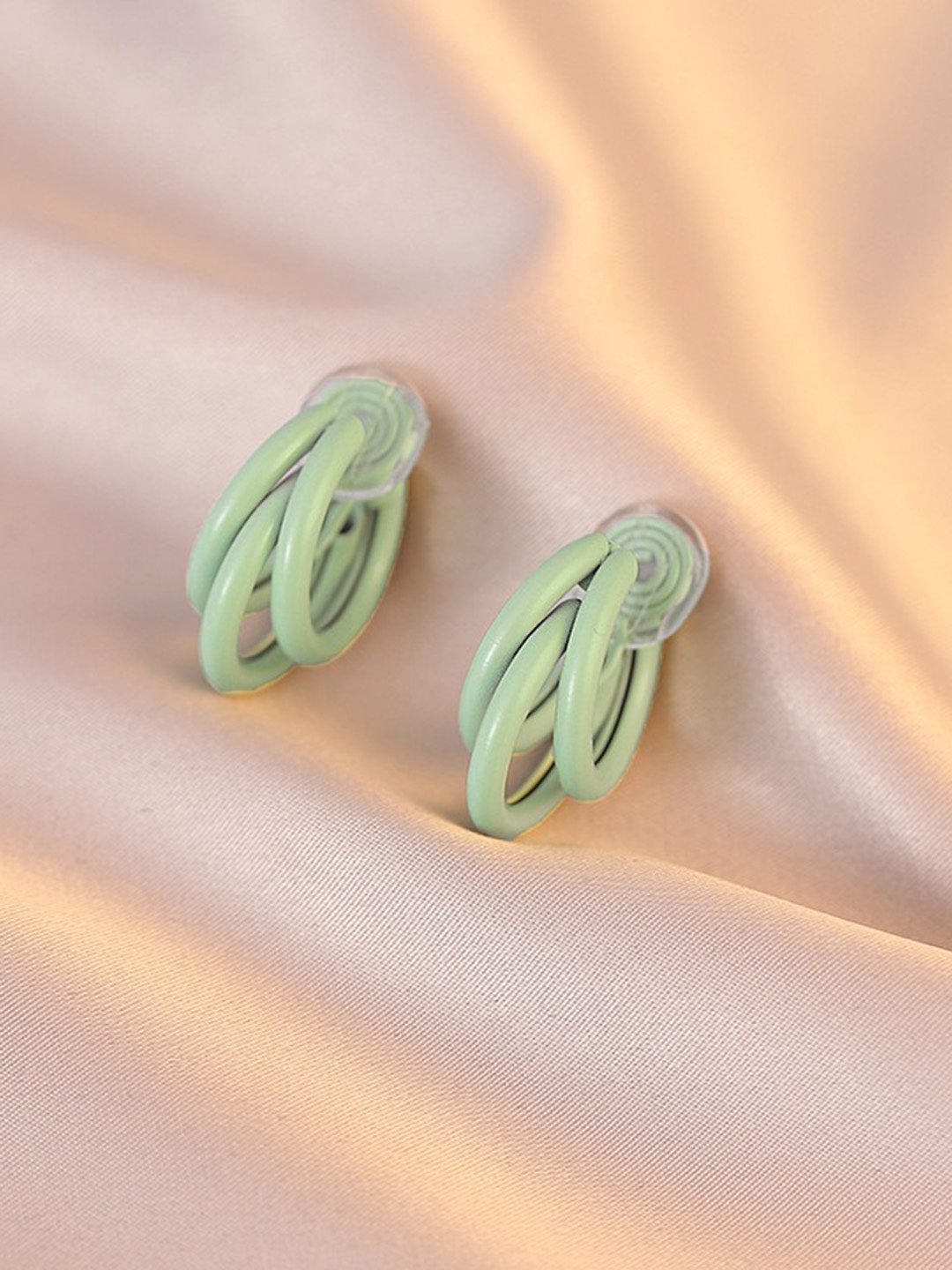 

MYKI Gold-Plated Half Hoop Earrings, Green