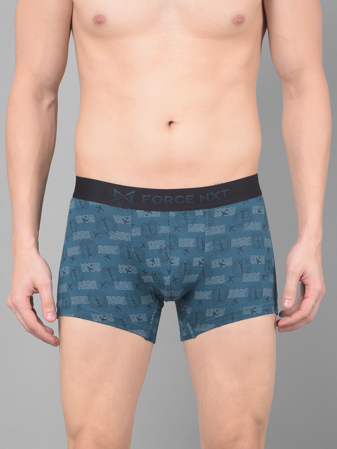 

Force NXT Printed Ultra Soft Cotton Trunks MNFL-45P-P2-PO1, Blue