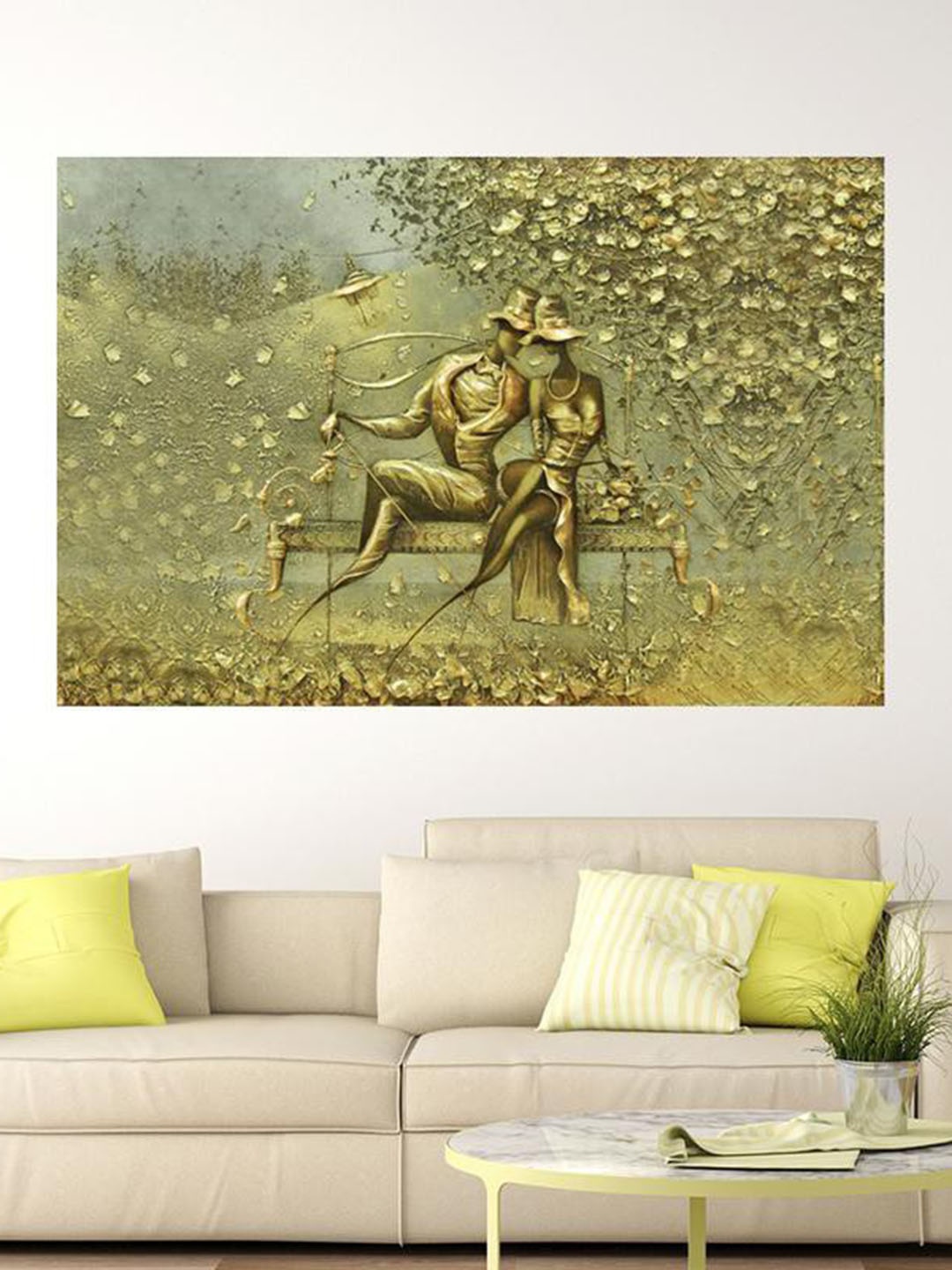 

masstone Gold Toned Self Adhesive Wall Sticker