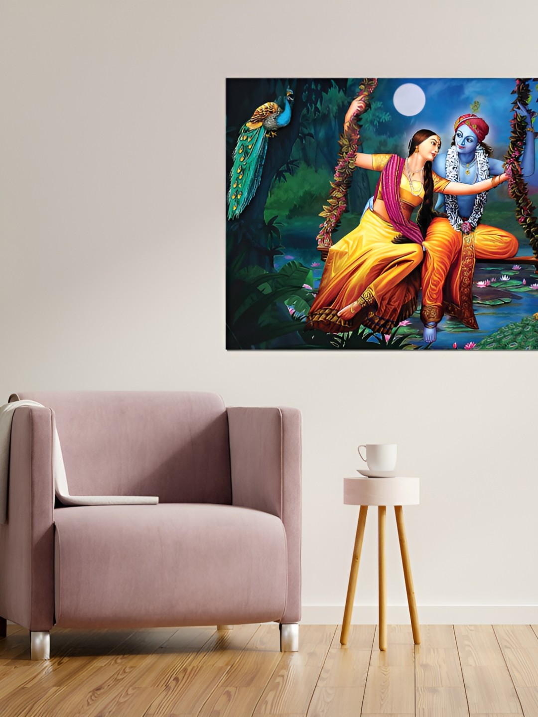 

masstone Blue & Yellow Self Adhesive Religious Wall Art