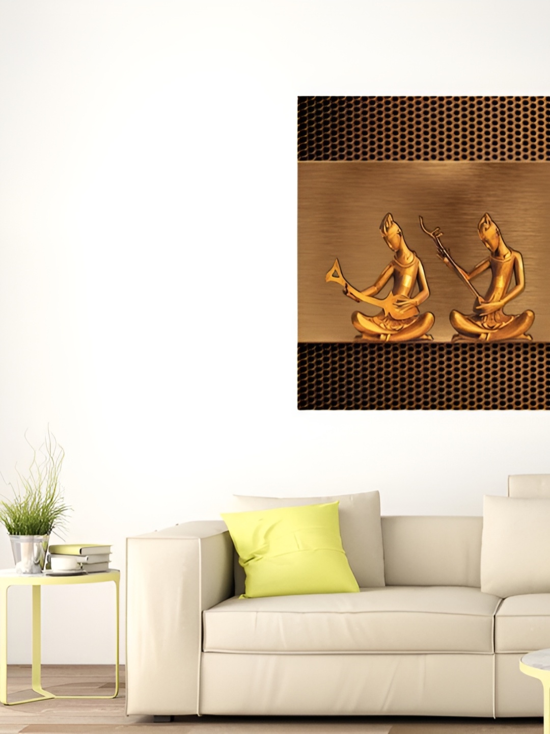 

masstone Gold Toned Tribal Miniaure Self Adhesive Wallpaper