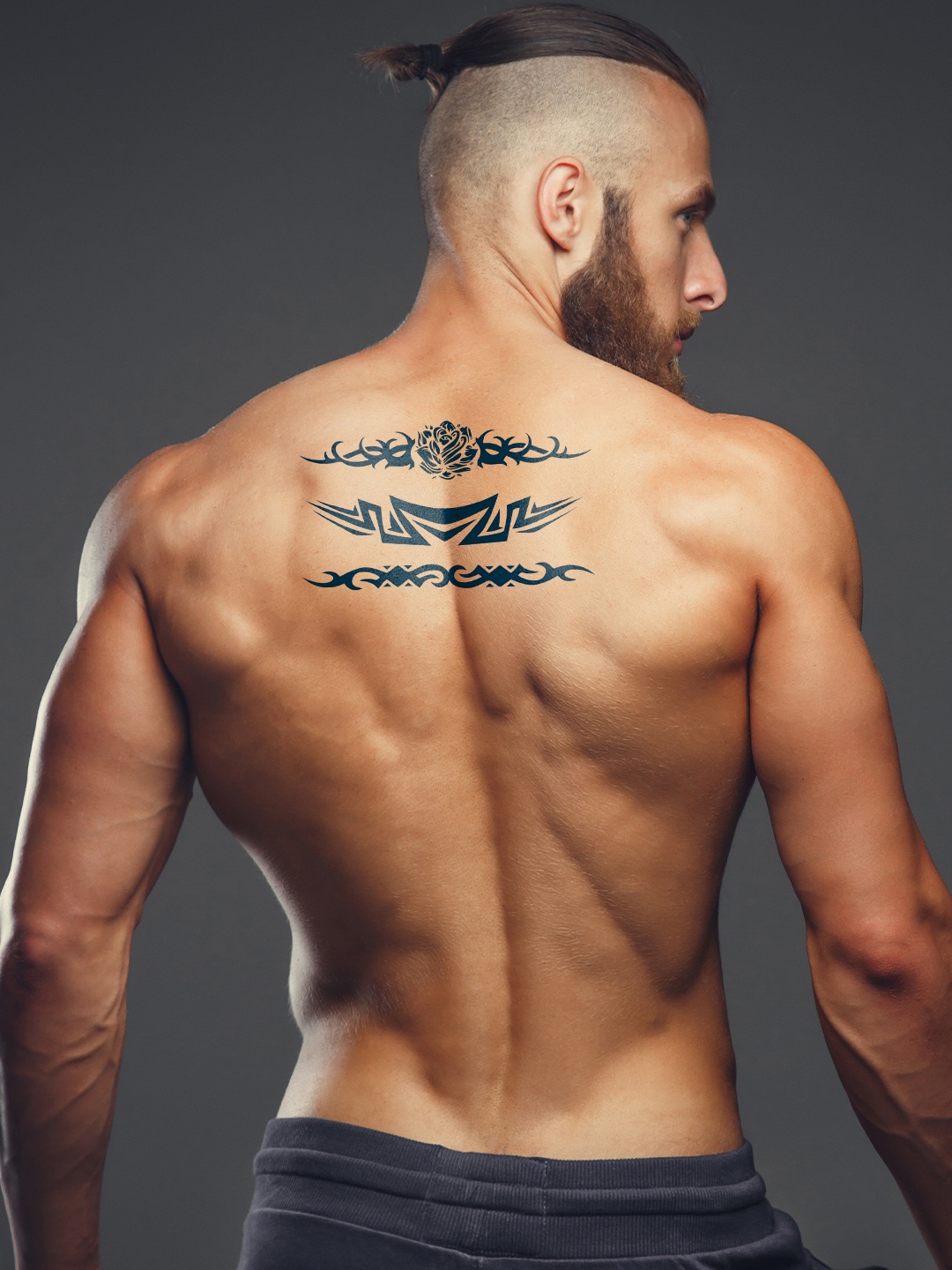 LICK Matte Finish Realistic Semi Temporary Body Tattoo - Designer Tattoo LK-269, Blue