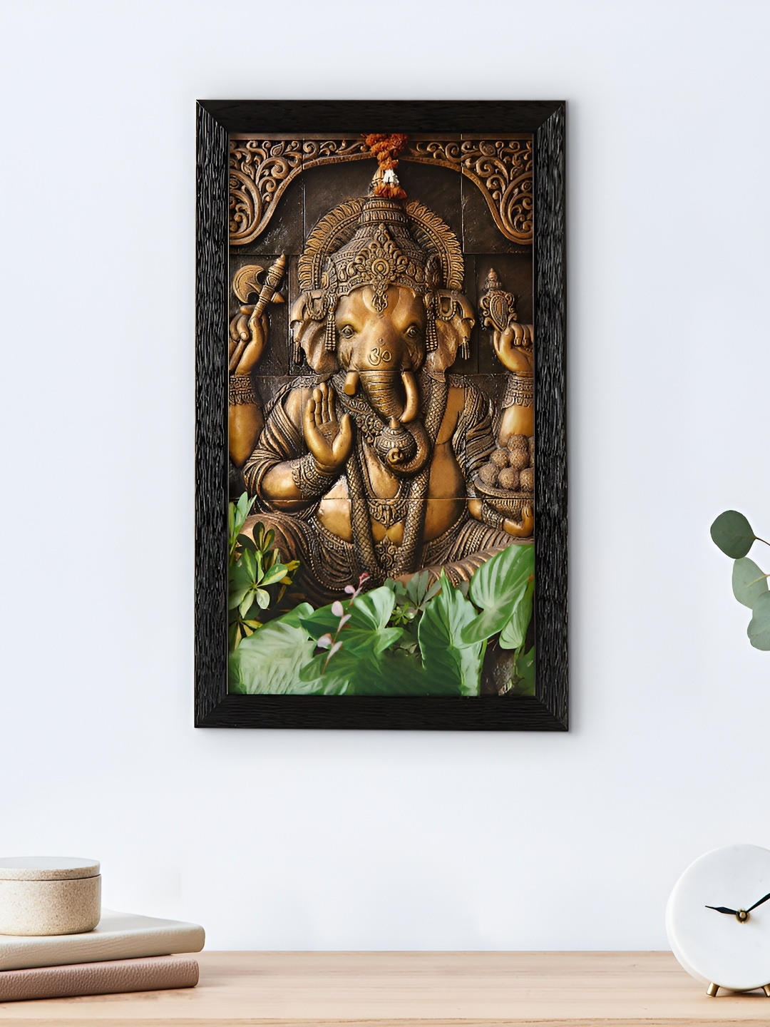 

Home Centre Black & Gold Corsica Aura Self Design Ganesh Wall Photo Frame