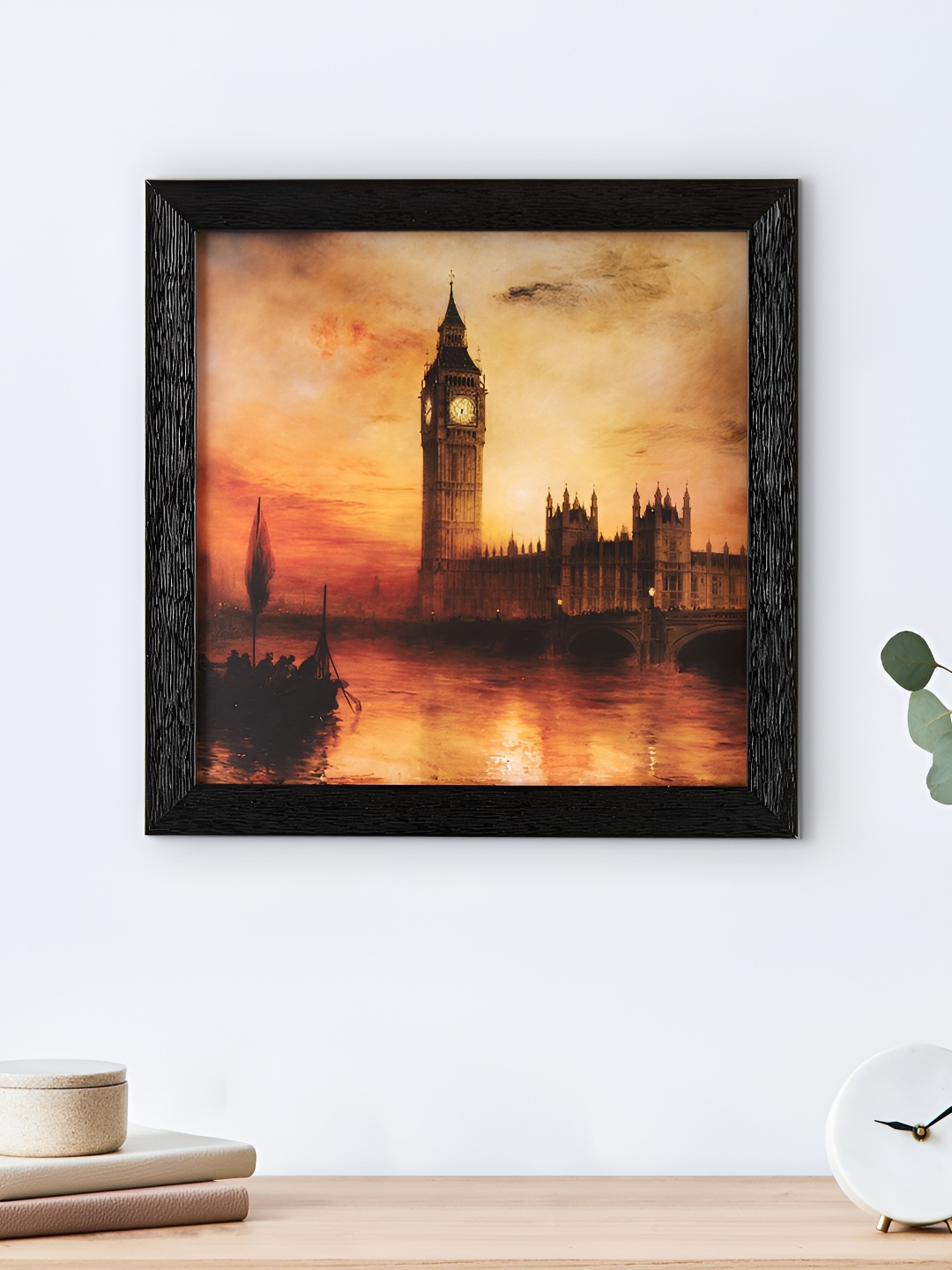 Home Centre Black & Yellow Acrylic Wall Photo Frame