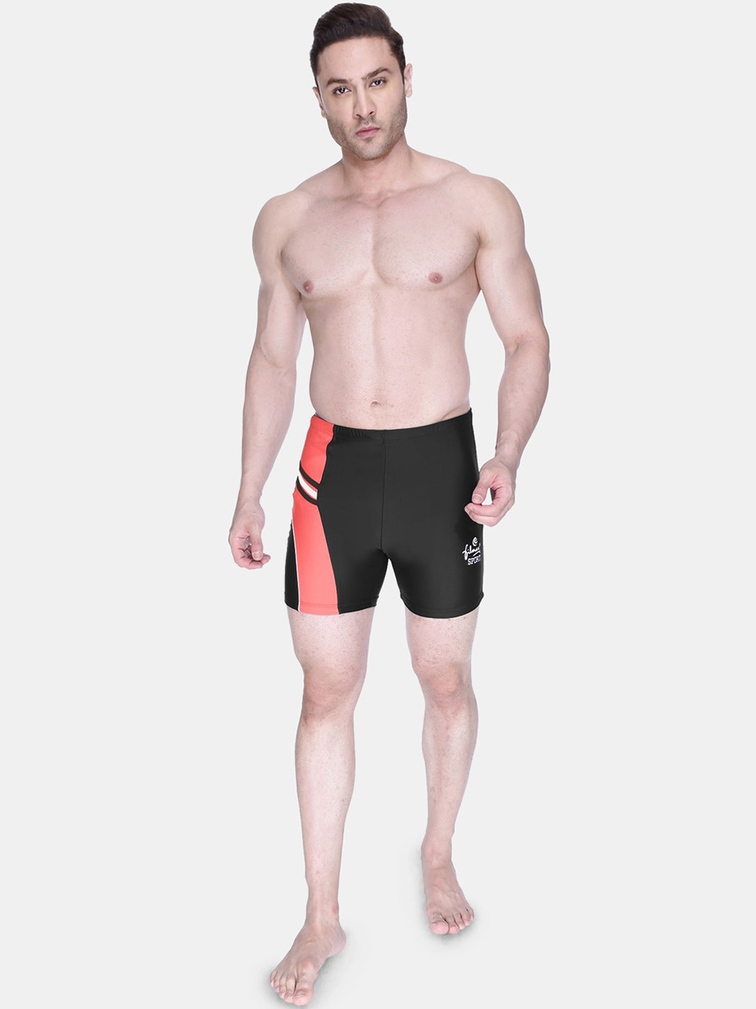 

FILMAX ORIGINALS Men Colourblocked Swim Bottom, Black