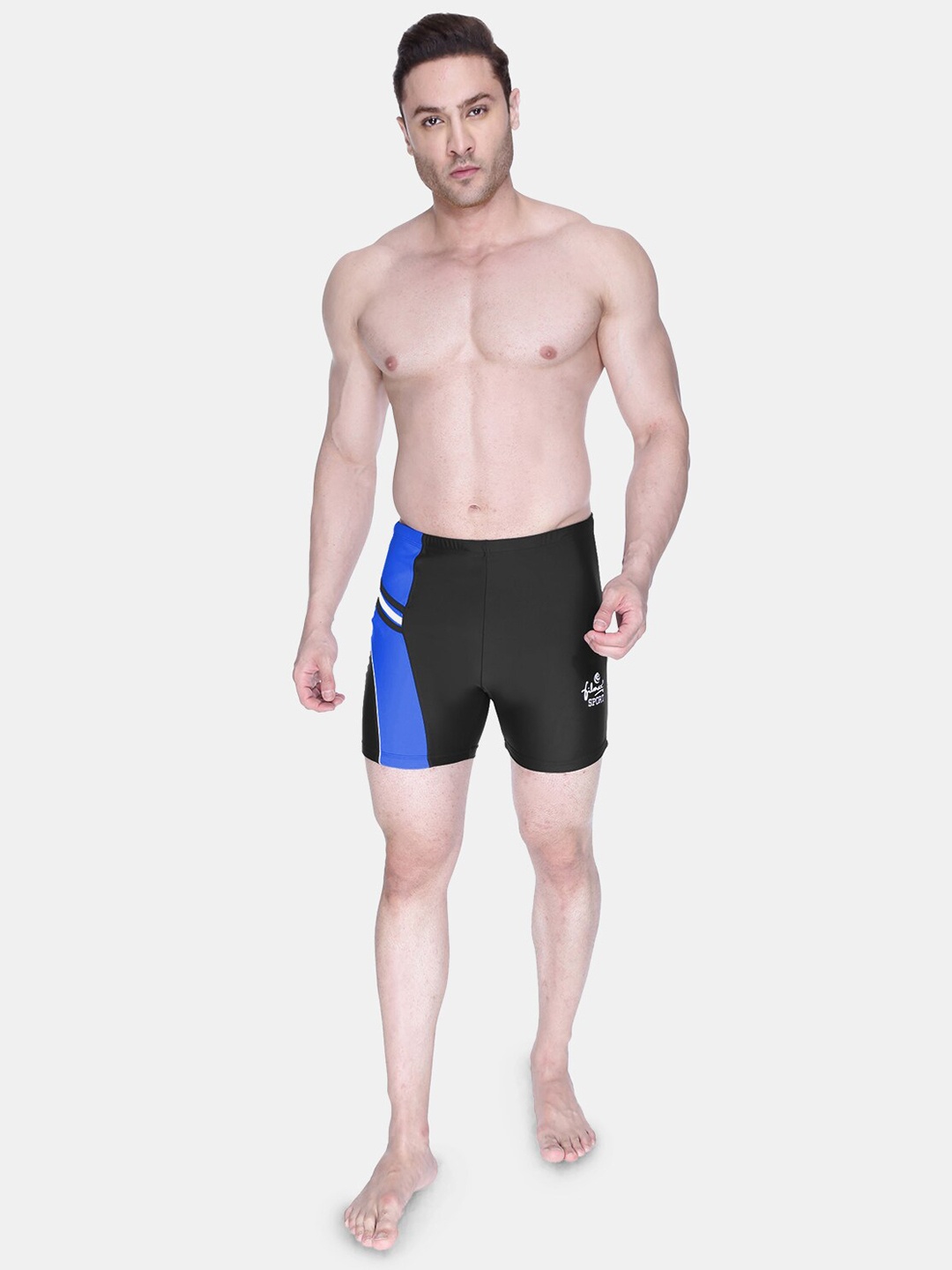 

FILMAX ORIGINALS Men Colourblocked Swim Bottom, Black