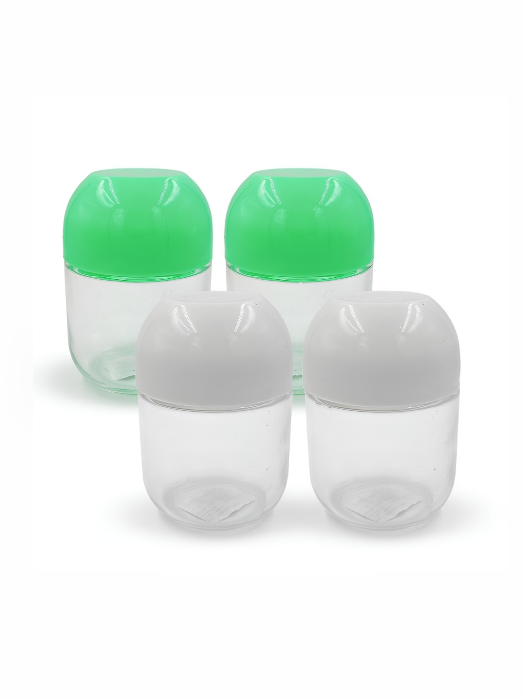 

Red Butler Green White 4 Pcs Glass Jar 350ml, Transparent