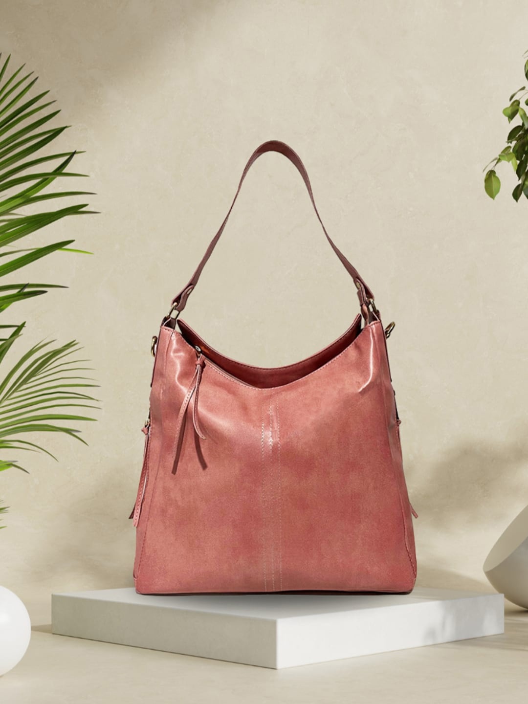 

IMARS Structured Hobo Bag, Pink