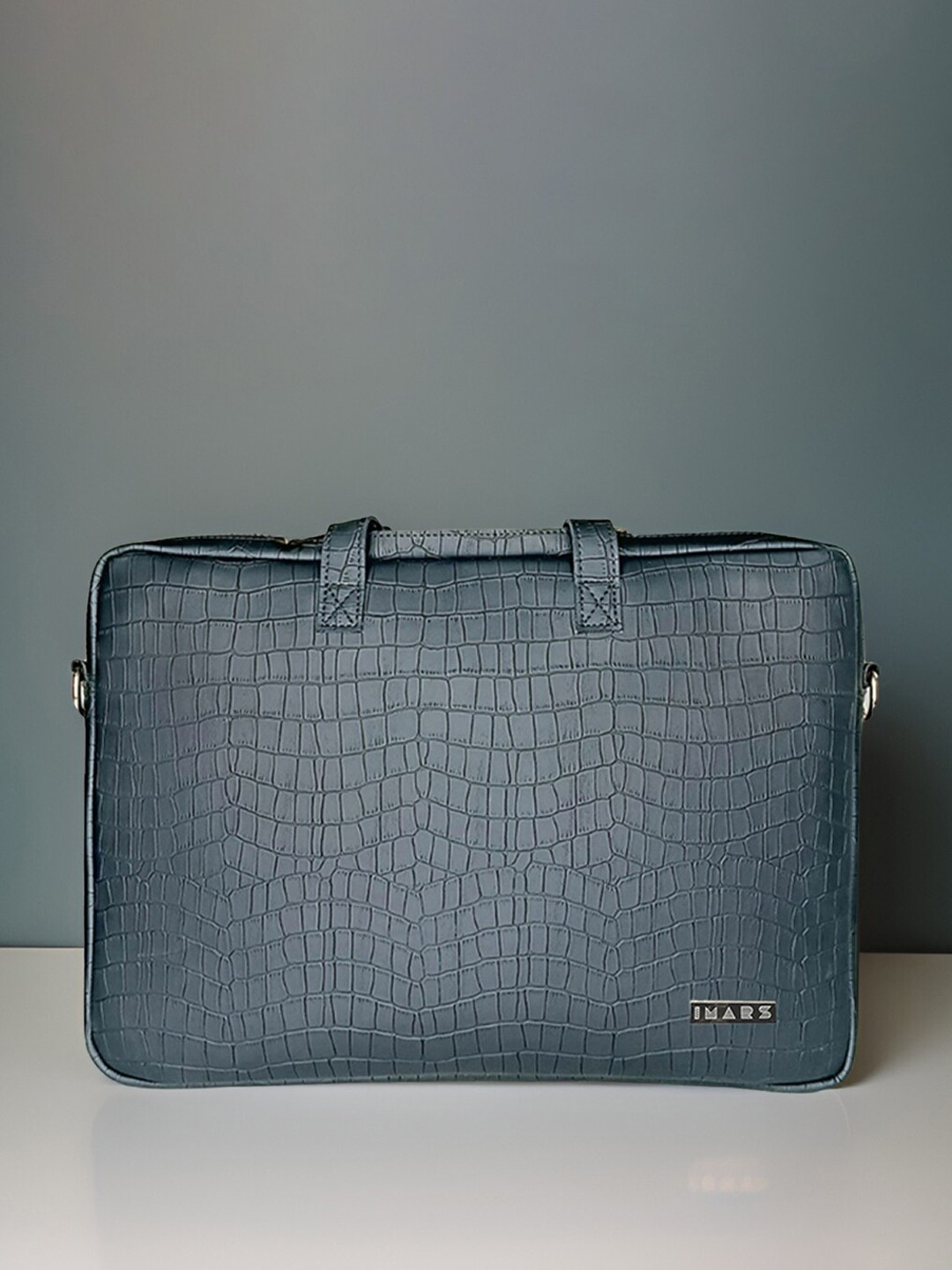 

IMARS Women Textured Laptop Bag, Navy blue