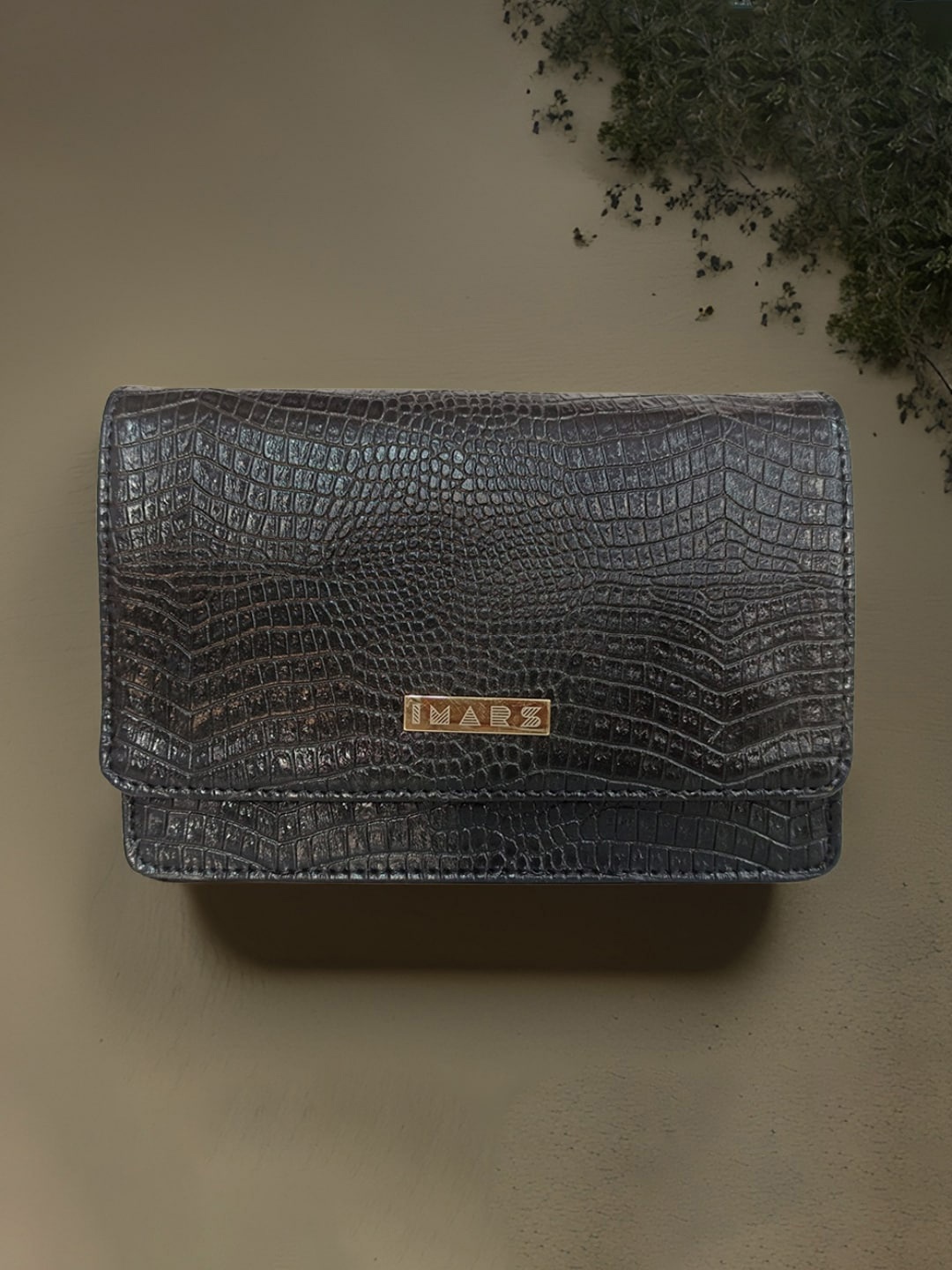 

IMARS Textured Structured Crossbody Sling Bag with Tasselled, Black