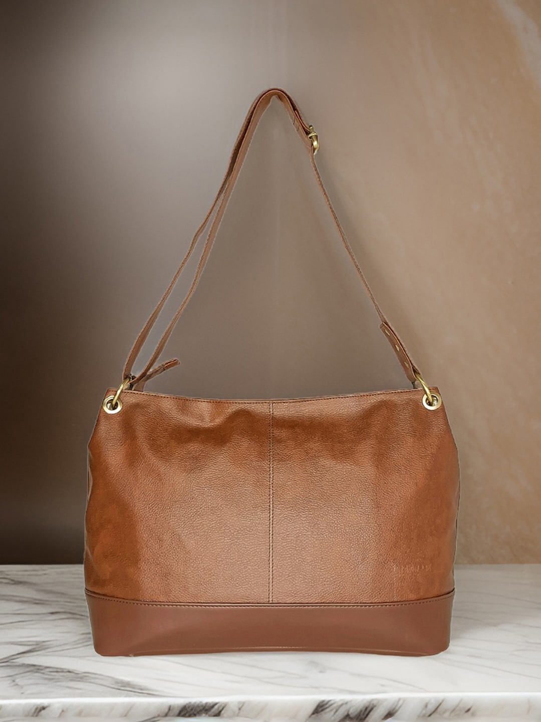 

IMARS Structured Shoulder Bag, Brown