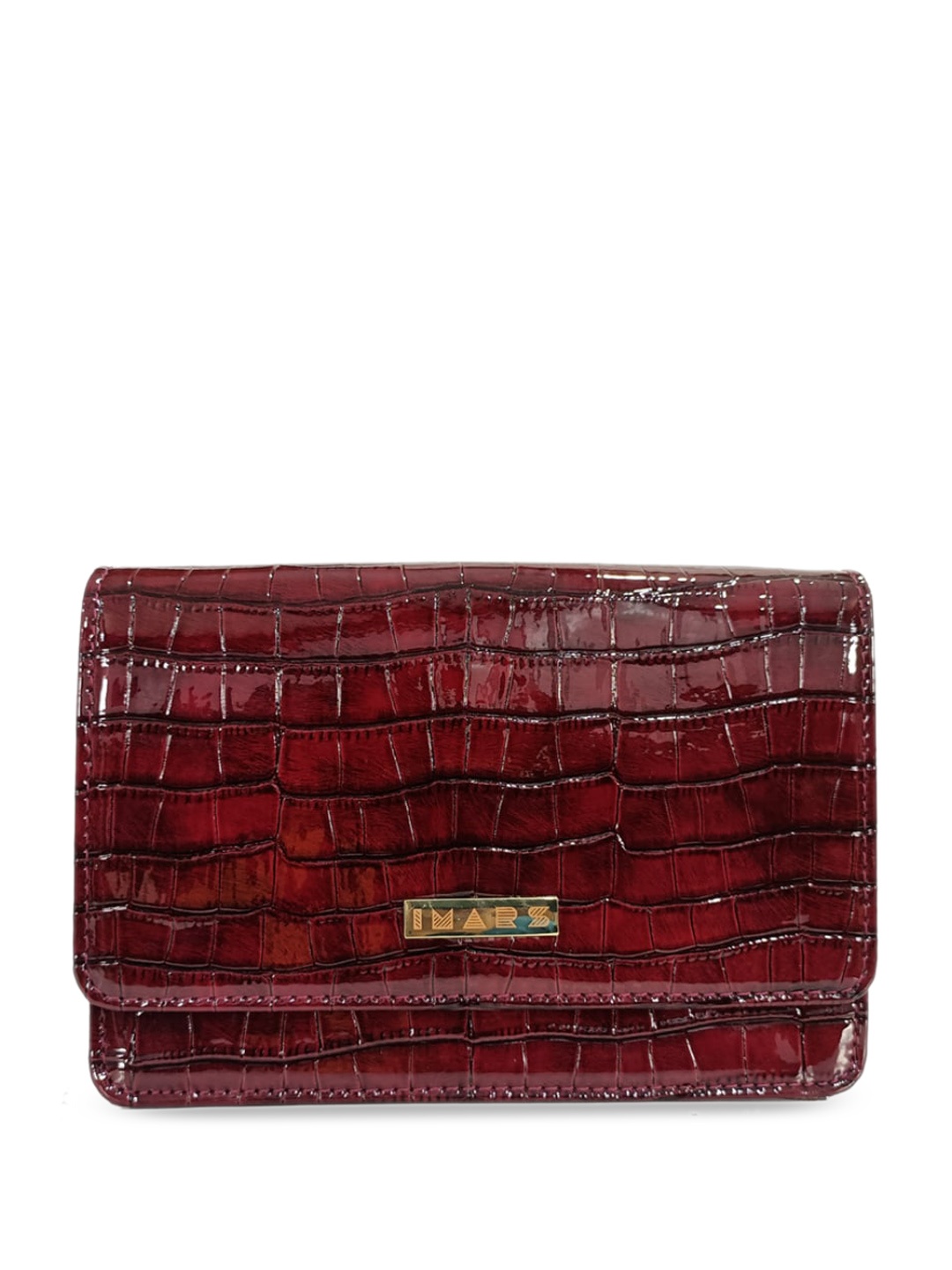 

IMARS Textured Structured Sling Bag, Maroon