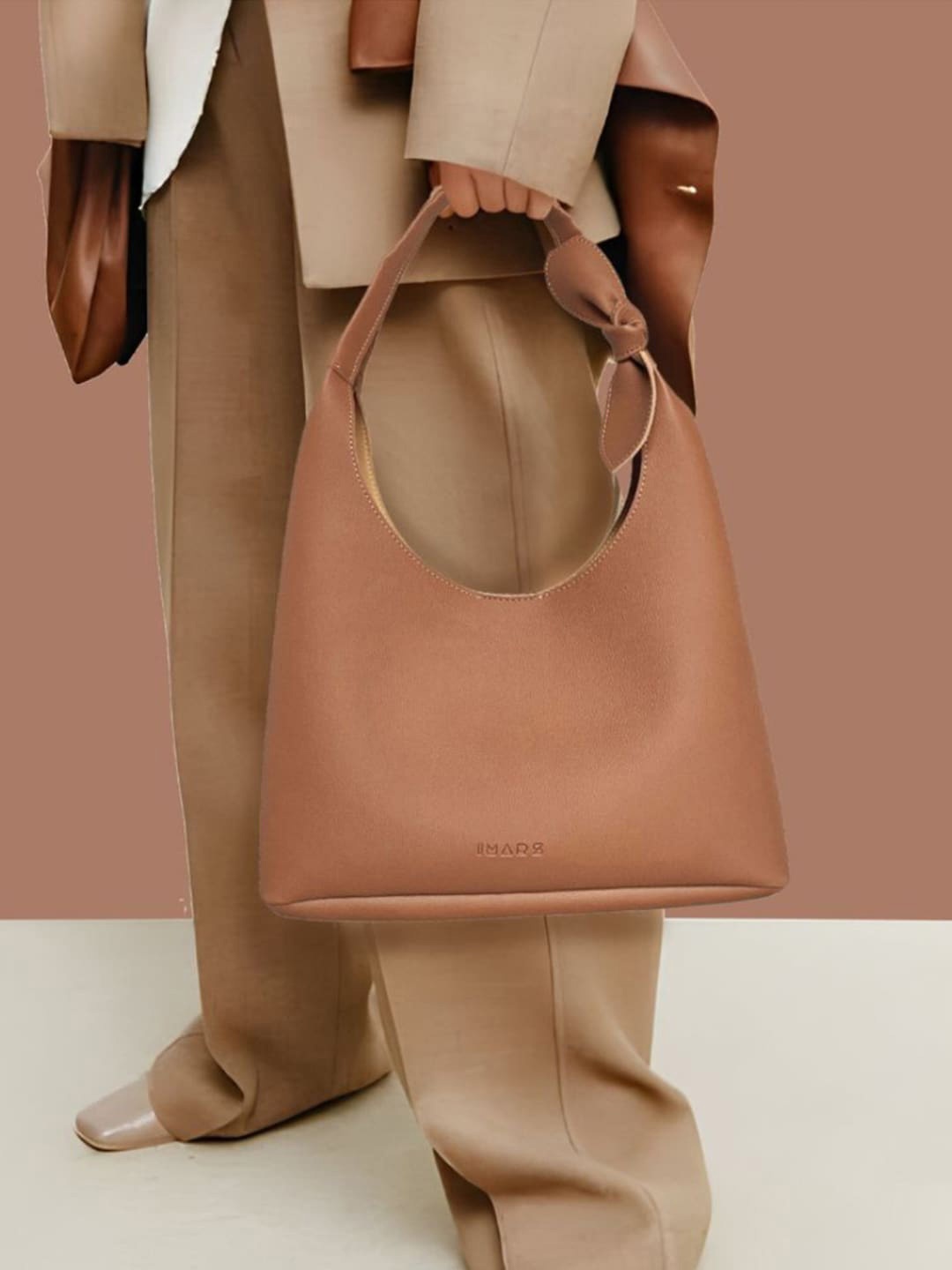 

IMARS Structured Hobo Bag, Tan