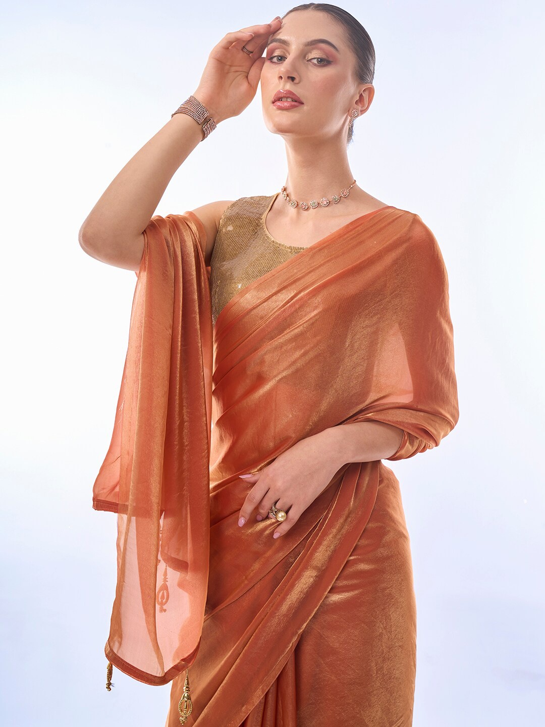 Mitera Organza Saree, Metallic