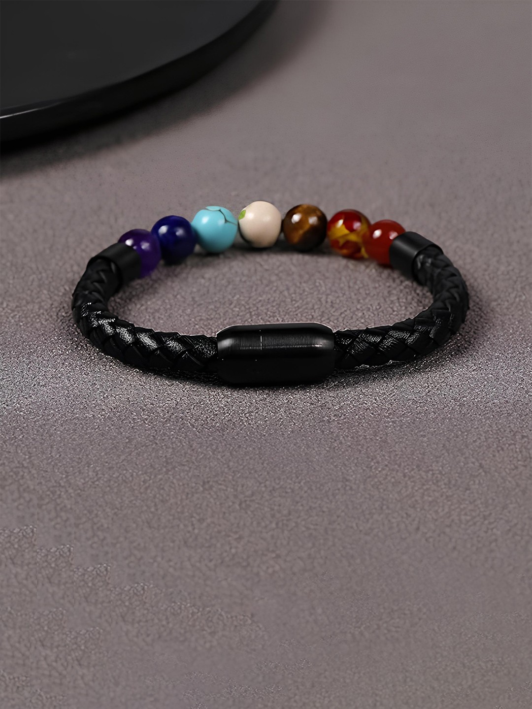 KARISHMA KREATIONS Unisex Wraparound Beaded Bracelet, Black