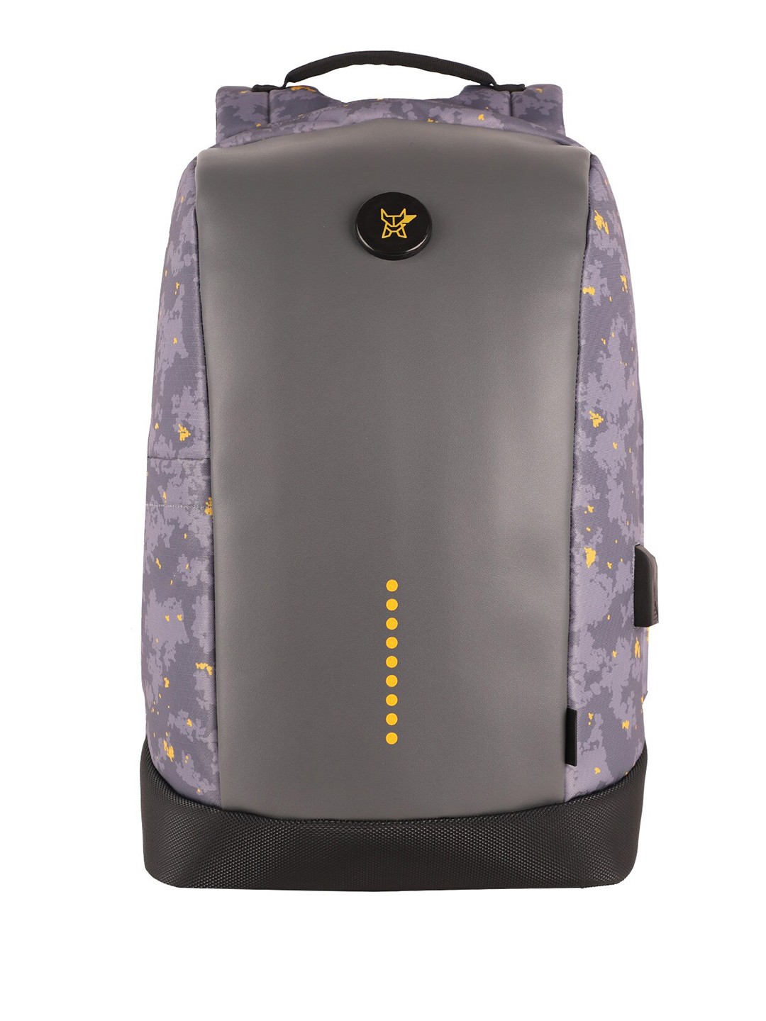 Arctic Fox Unisex Abstract Printed Backpack with Anti-Theft Up to 16 inch, Grey