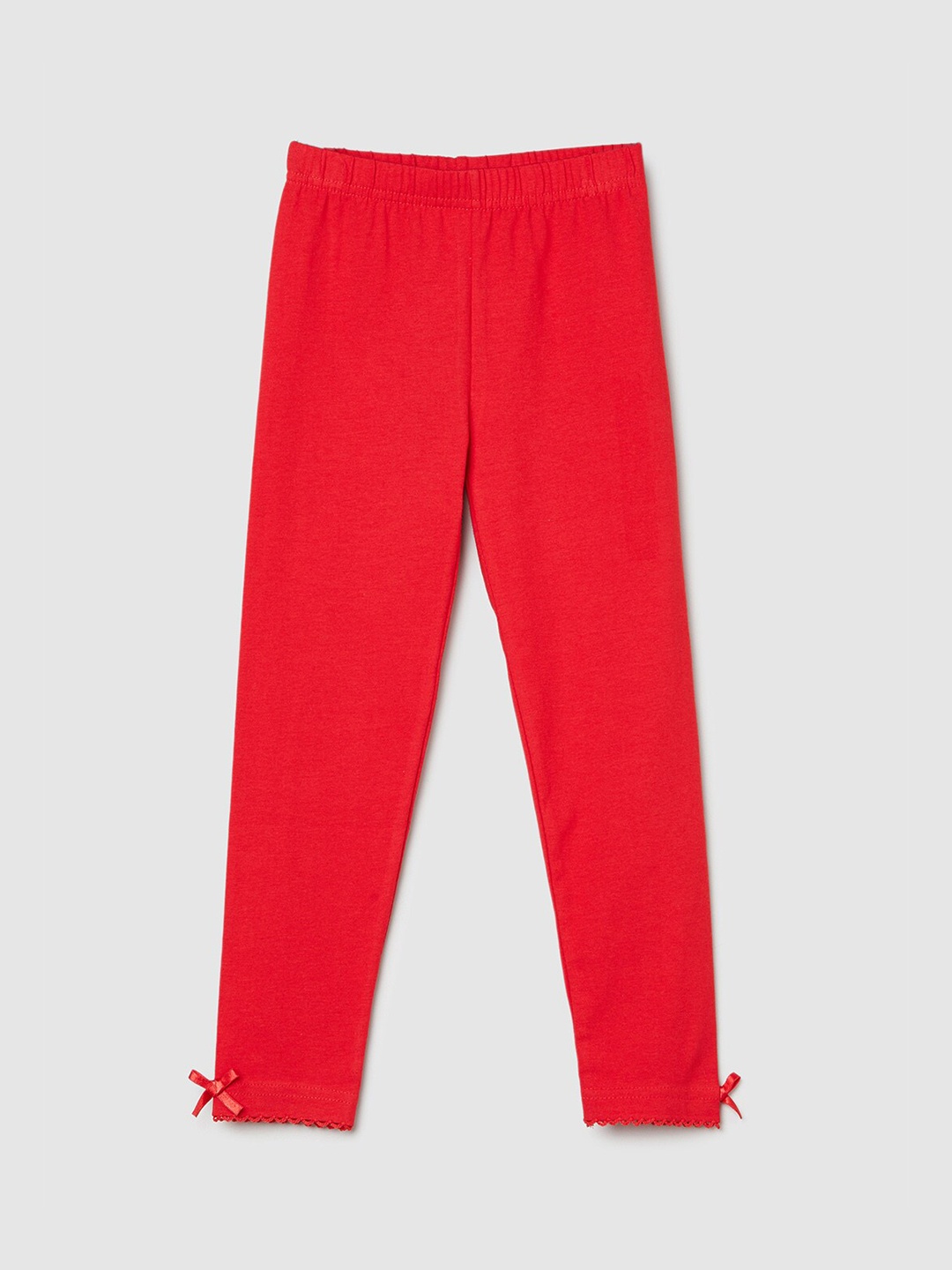 

max Girls Mid Rise Ankle Length Leggings, Red