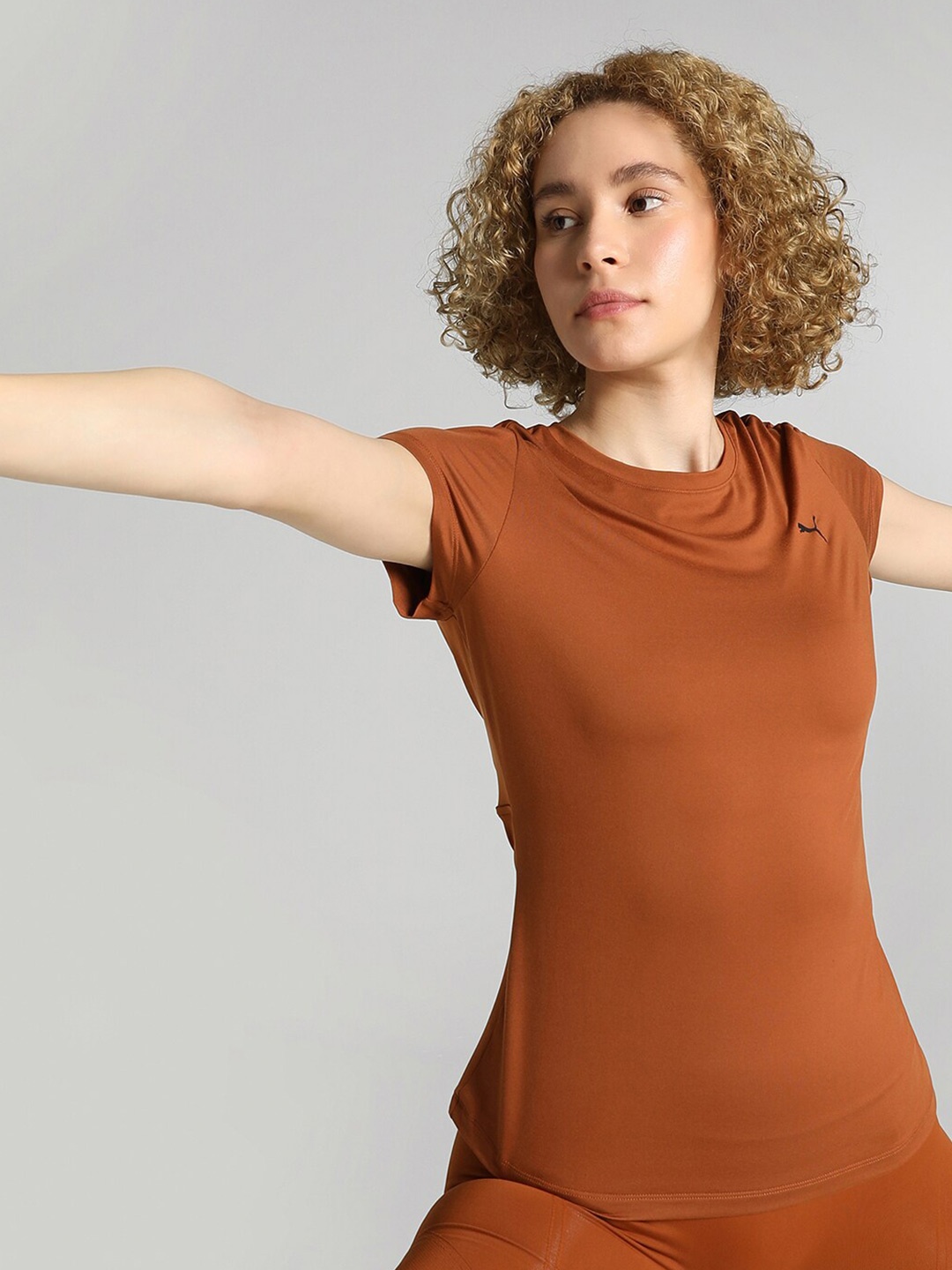 

Puma Studio Sheer Training T-shirt, Brown