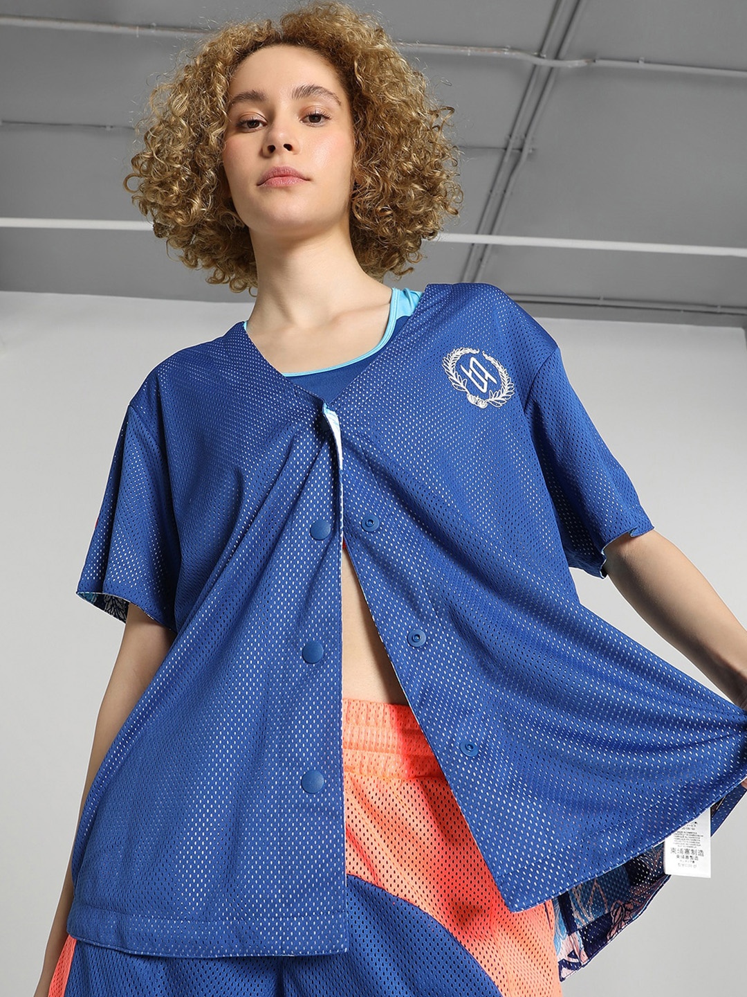 

Puma STEWIE Dawn Conversation Printed Basketball Shirt, Blue