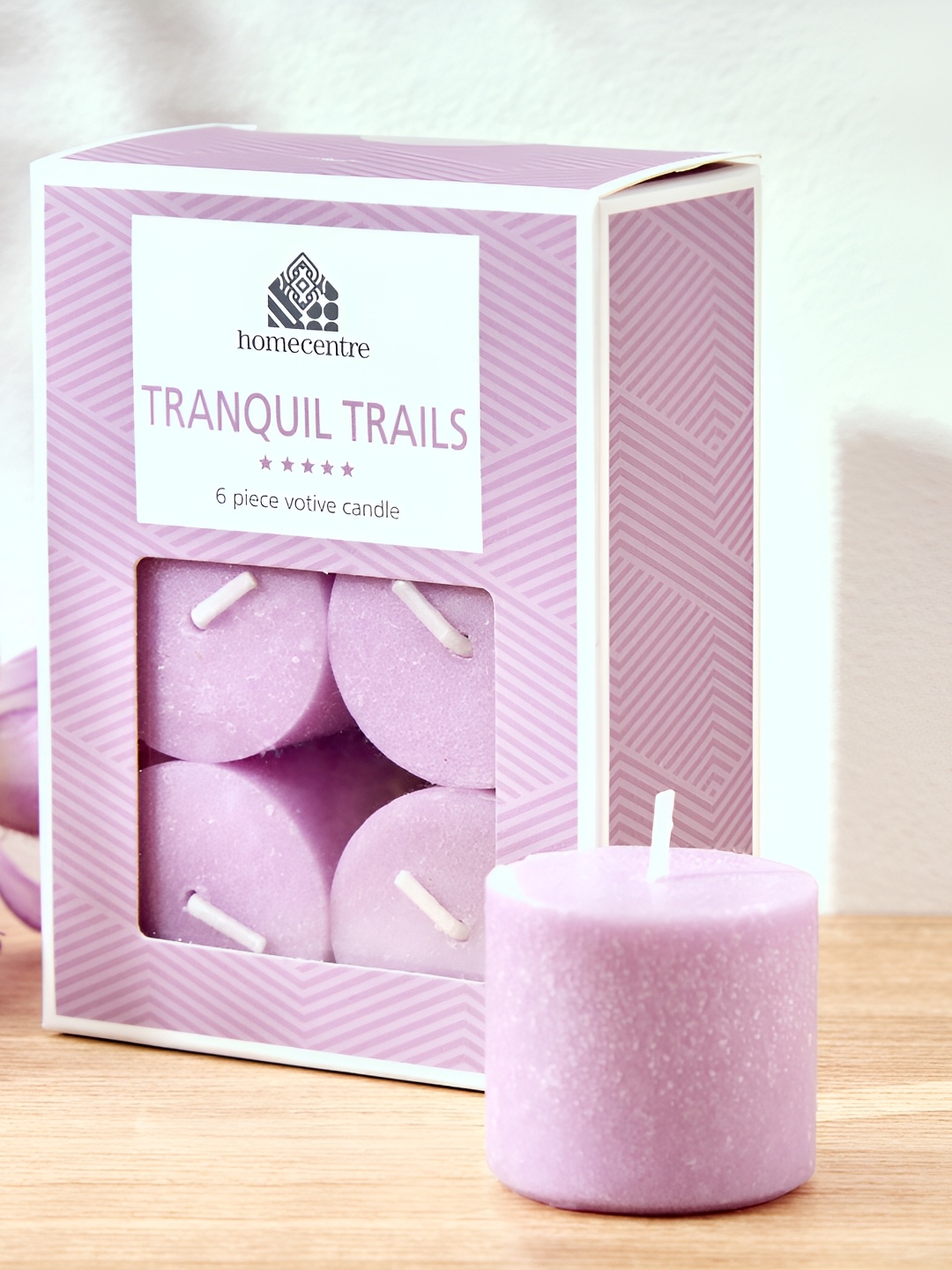

Home Centre Purple 6 Pieces Lavender Votive Candles