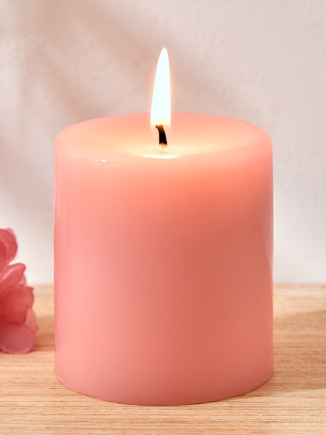 

Home Centre Pink Rose Scented Pillar Candle