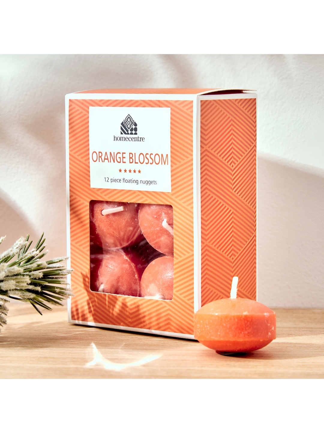 

Home Centre Orange 12 Pieces Tea Light Candles