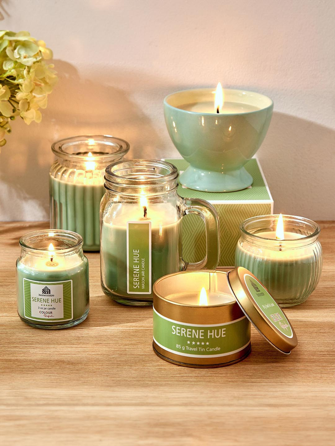 

Home Centre Green Sea Breeze Scented Jar Candle