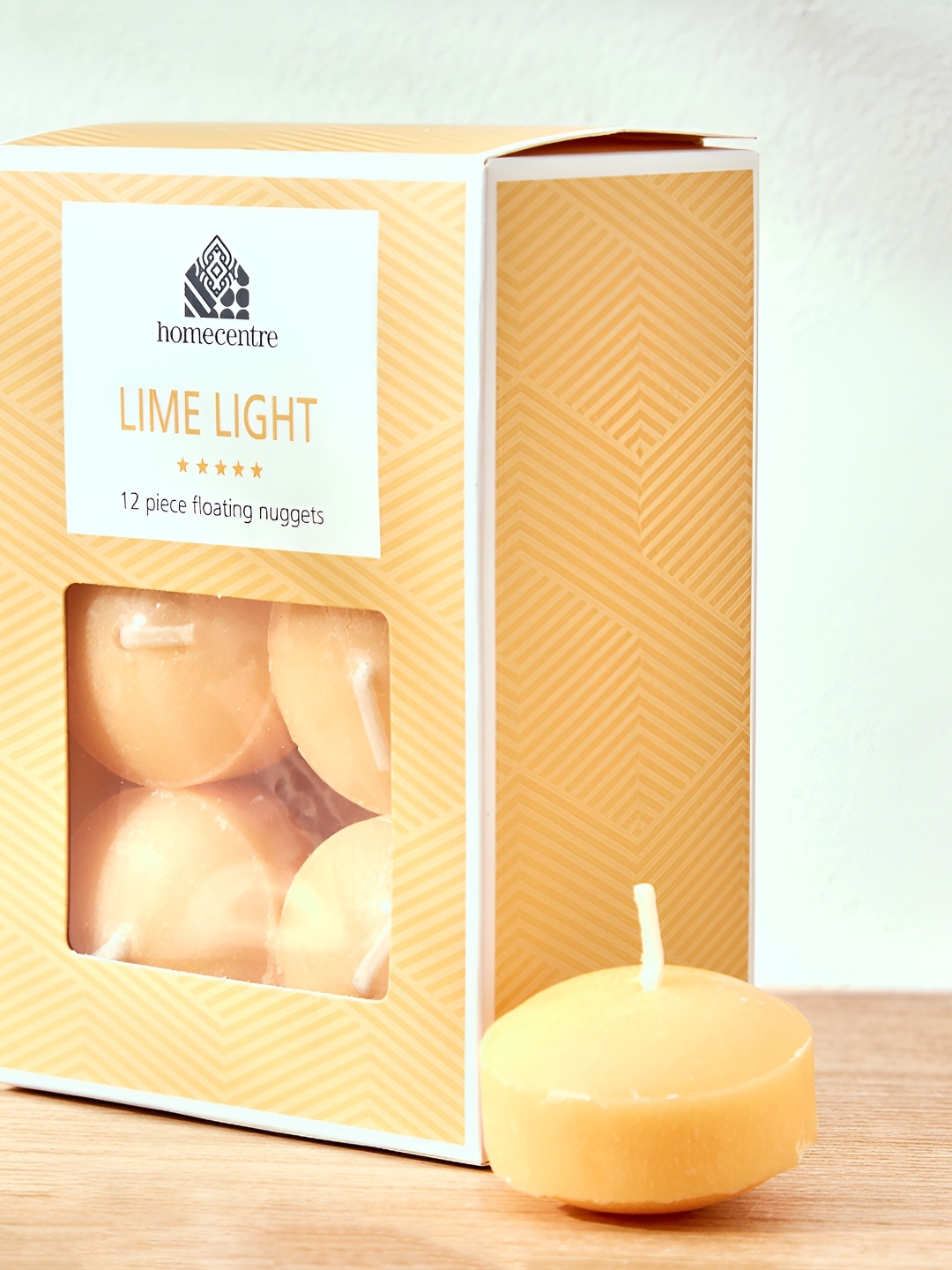 

Home Centre Yellow 12 Pieces Tea Light Candles