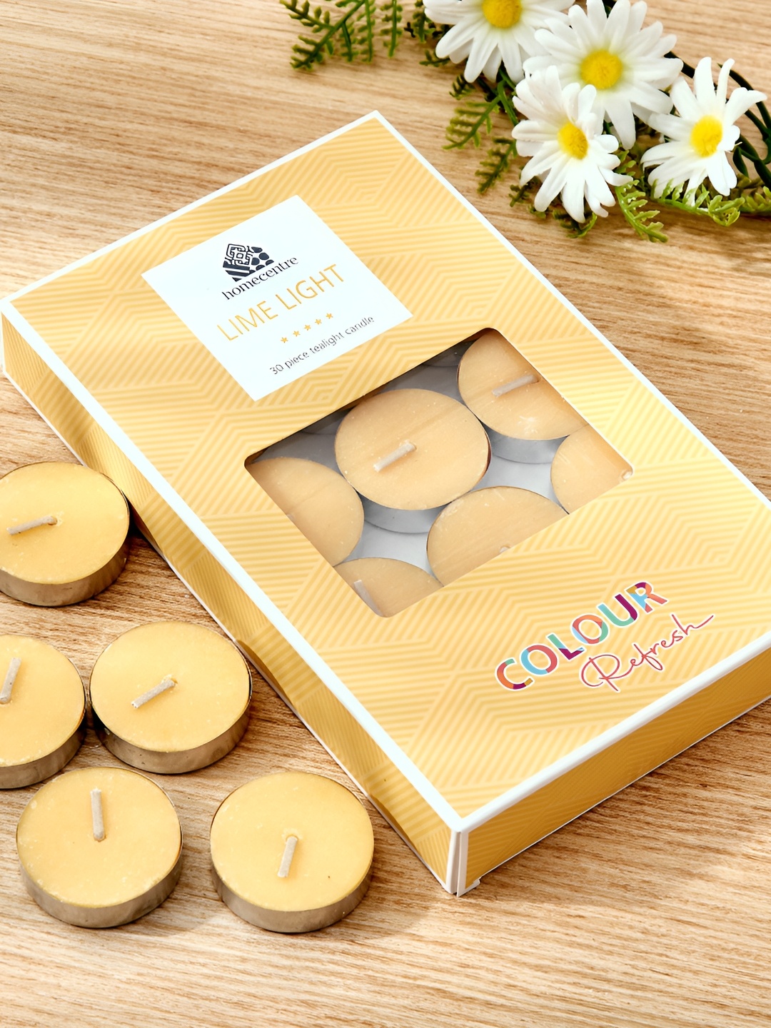 

Home Centre Yellow 25 Pieces Tea Light Candles