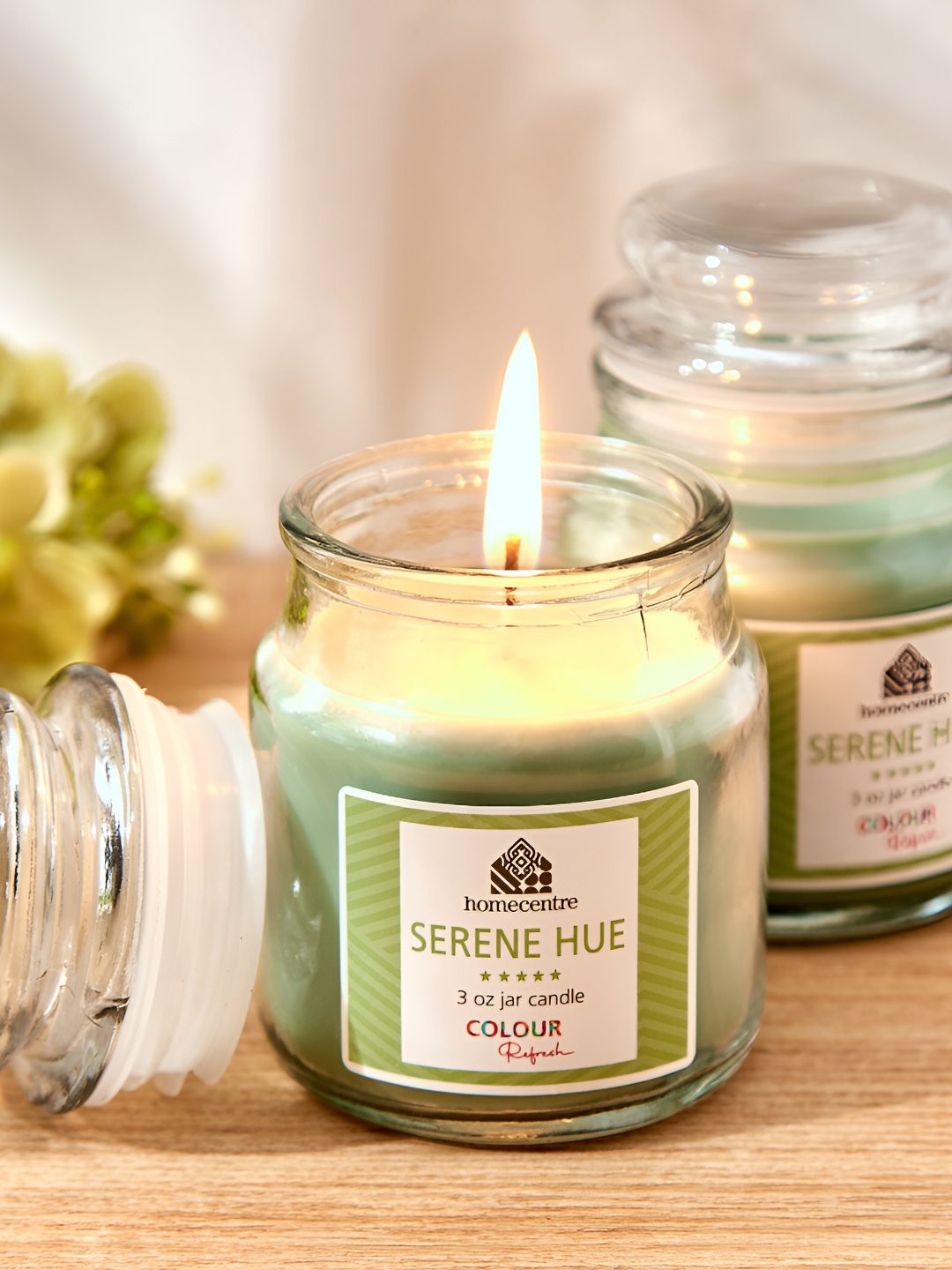 

Home Centre Green 2 Pieces Jar Candles