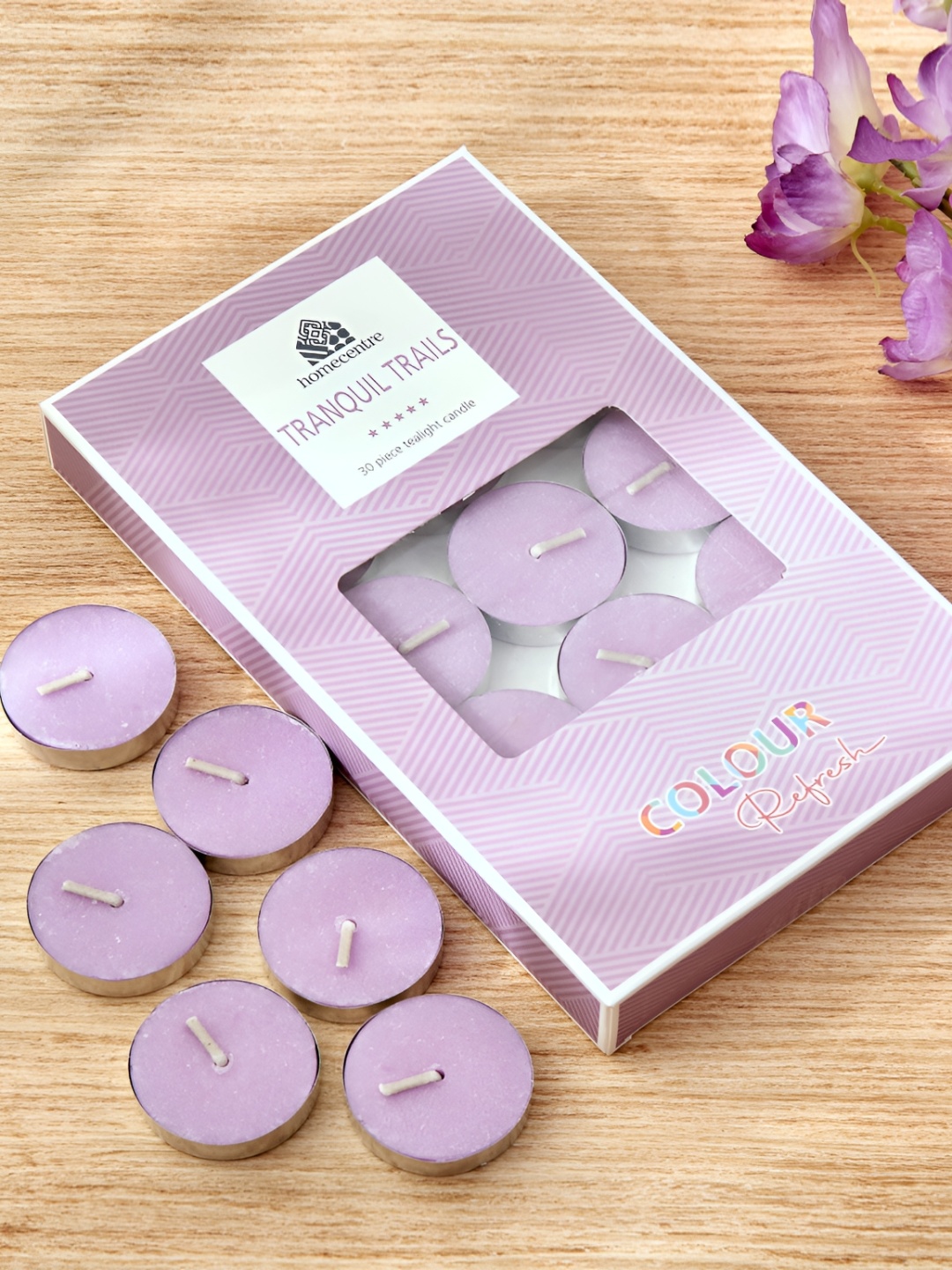 

Home Centre Purple 25 Pieces Tea Light Candles