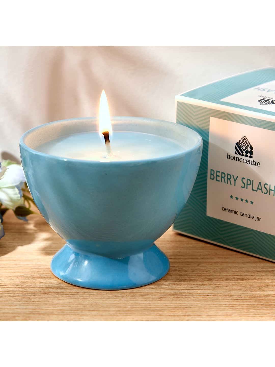 

Home Centre Blue Blueberry Scented Jar Candle