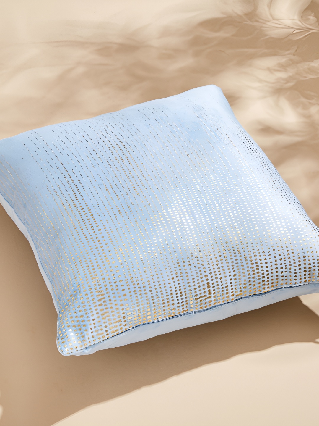 

Home Centre Endura Blue Geometric Foil Printed Square Cushion Cover