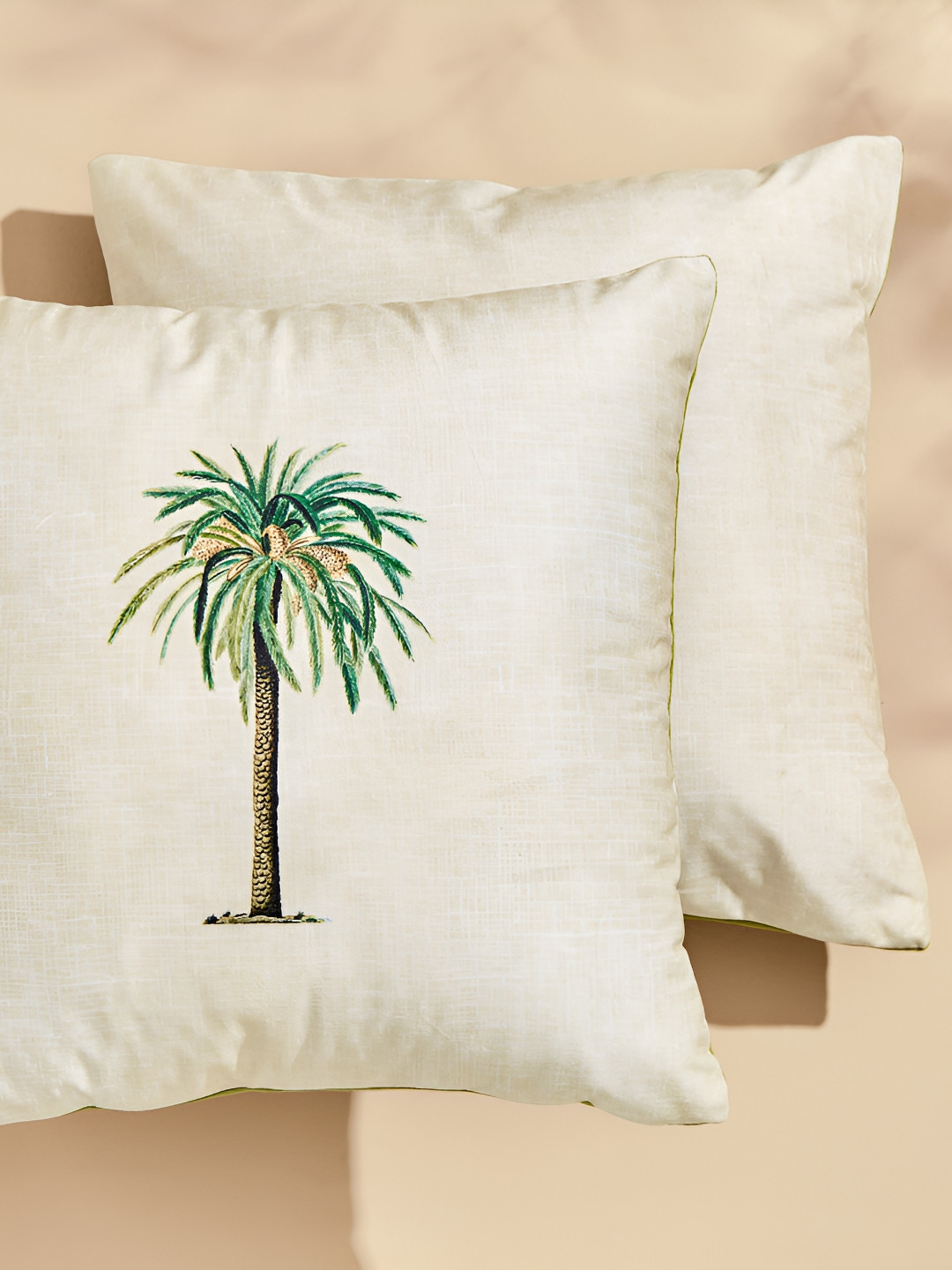 

Home Centre Mystic Meadows Green & White 2 Pieces Floral Square Cushion Covers