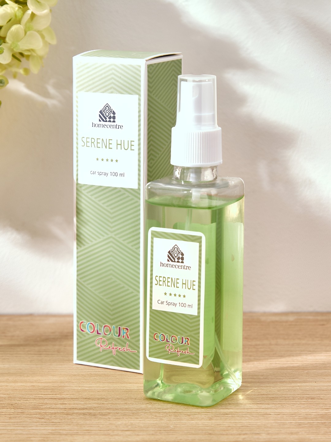 

Home Centre Color Refresh Green Serene Hue Car Spray Air Freshener 100 ml