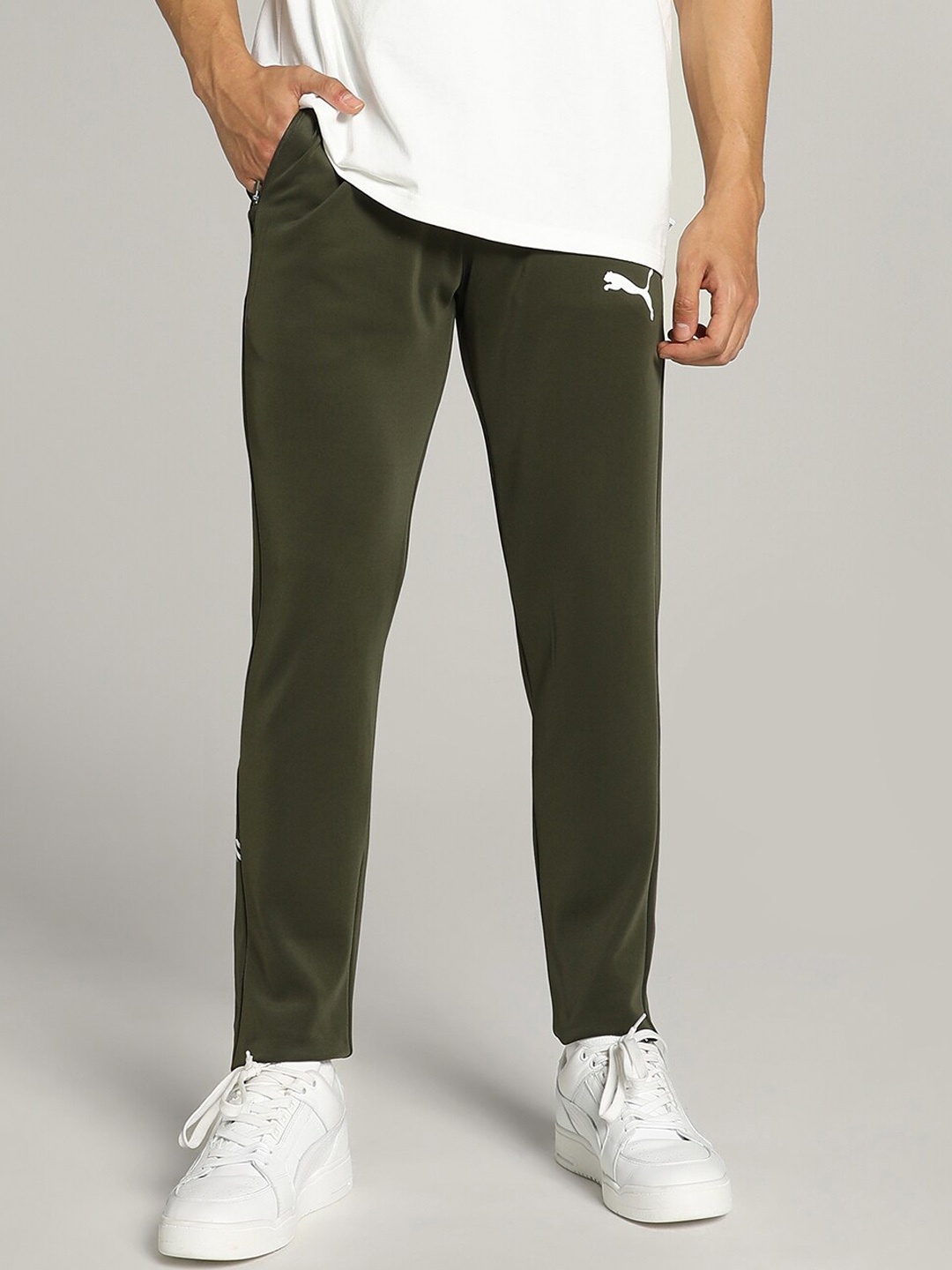 

Puma Men's Graphic Slim Fit Track Pants, Olive