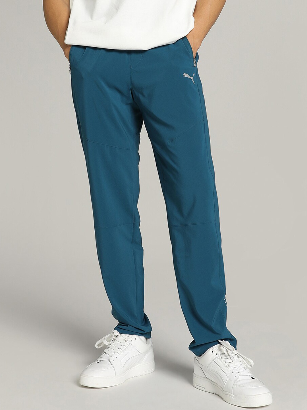 

Puma Men Tapered Woven Sports Running Trackpants, Blue