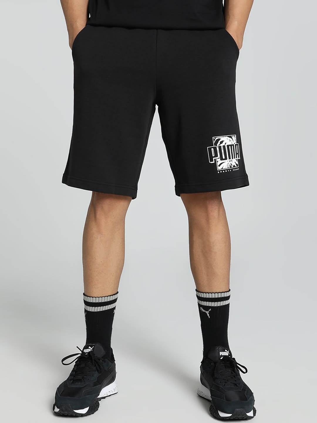 

Puma Men PALM RESORT Cotton Shorts, Black